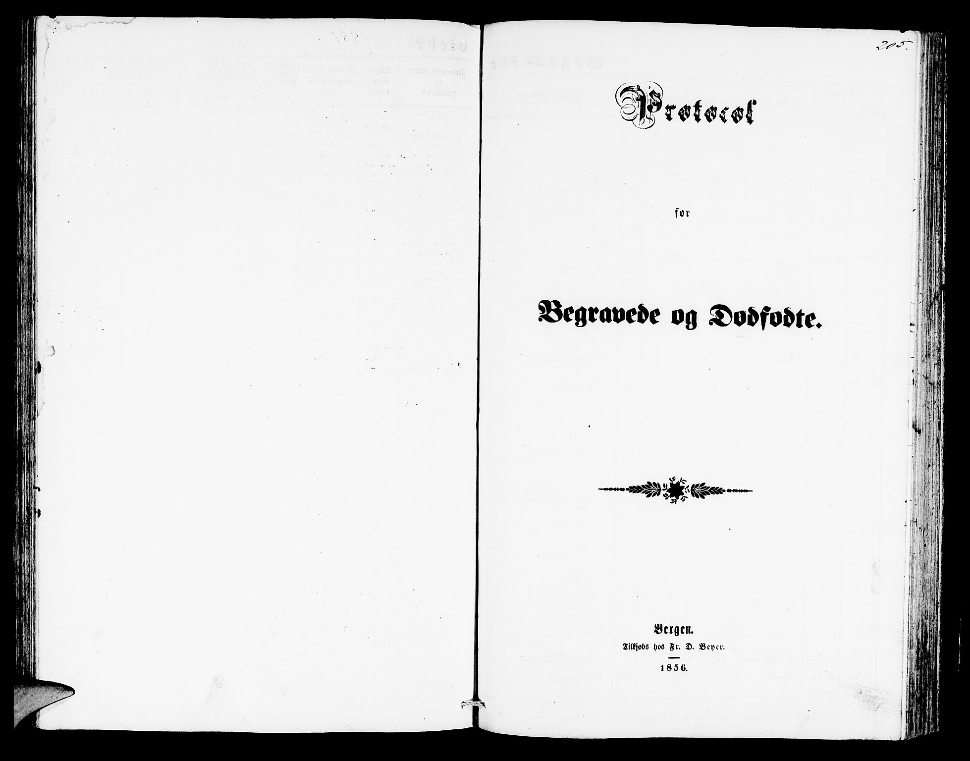 Hosanger sokneprestembete, SAB/A-75801/H/Hab: Klokkerbok nr. A 2, 1857-1881, s. 205