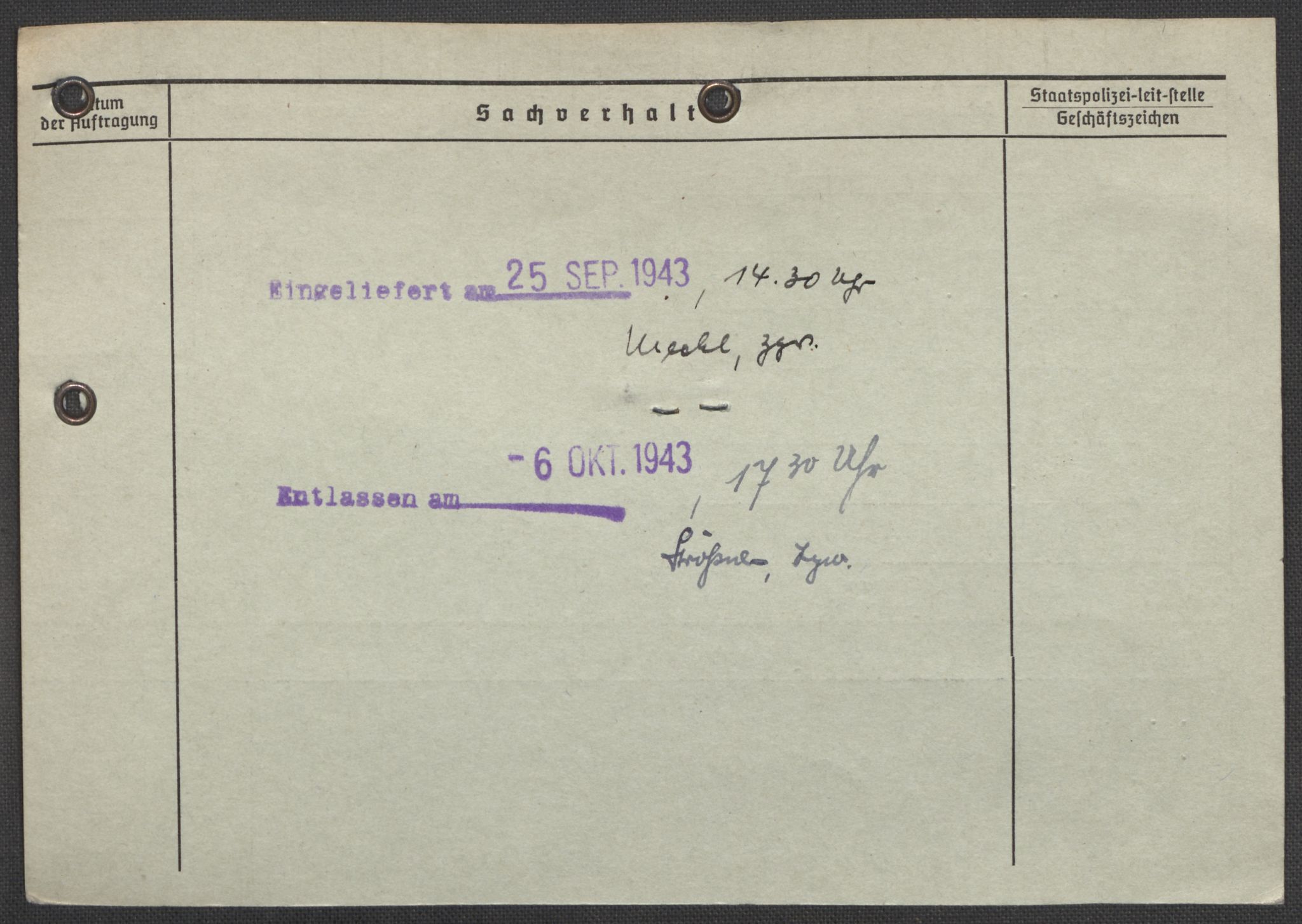 Befehlshaber der Sicherheitspolizei und des SD, RA/RAFA-5969/E/Ea/Eaa/L0008: Register over norske fanger i Møllergata 19: Oelze-Ru, 1940-1945, s. 495