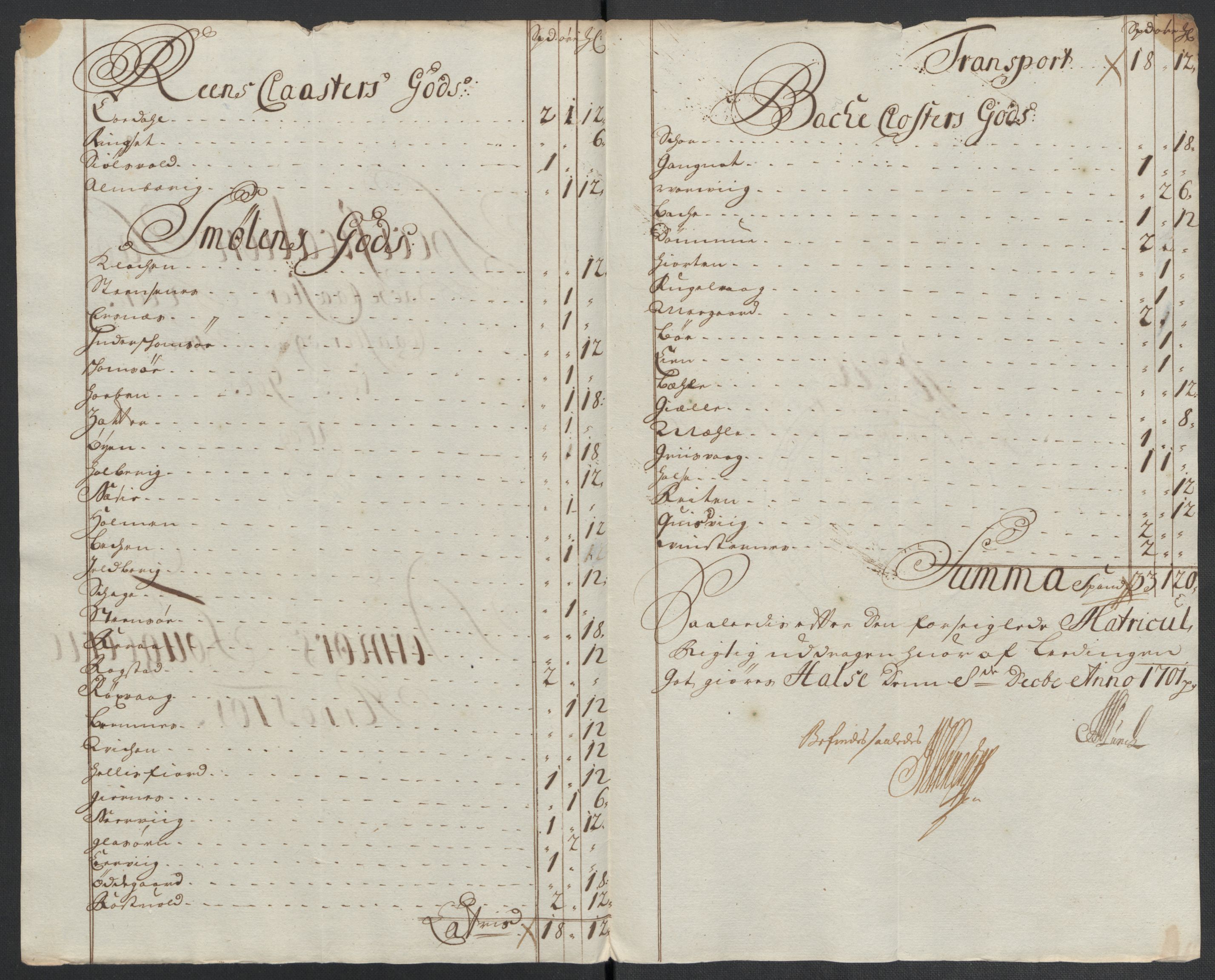 Rentekammeret inntil 1814, Reviderte regnskaper, Fogderegnskap, RA/EA-4092/R56/L3739: Fogderegnskap Nordmøre, 1700-1702, s. 316