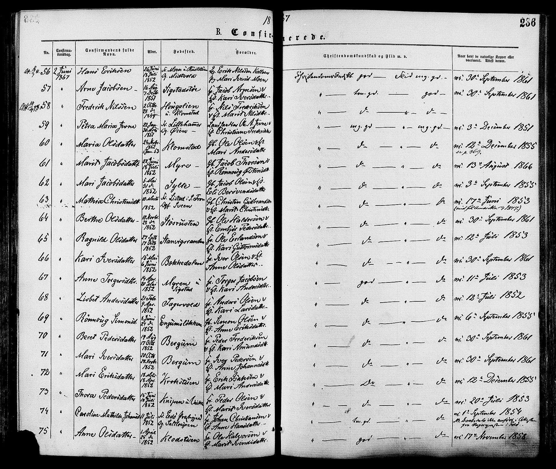 Nord-Fron prestekontor, AV/SAH-PREST-080/H/Ha/Haa/L0002: Ministerialbok nr. 2, 1865-1883, s. 236