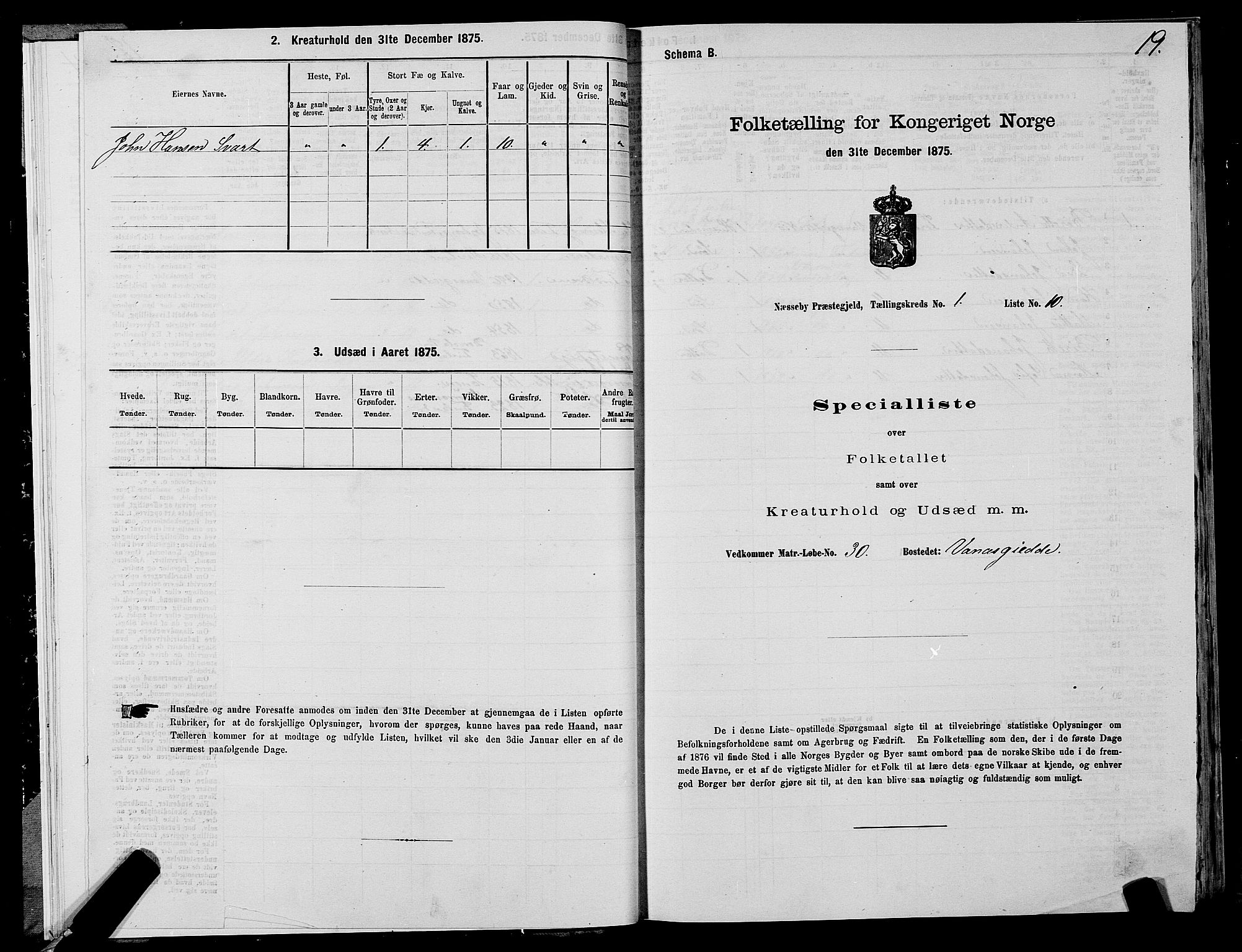 SATØ, Folketelling 1875 for 2027P Nesseby prestegjeld, 1875, s. 1019