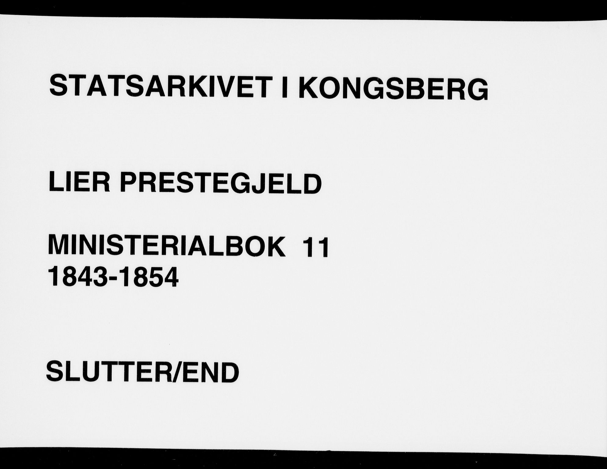 Lier kirkebøker, AV/SAKO-A-230/F/Fa/L0011: Ministerialbok nr. I 11, 1843-1854