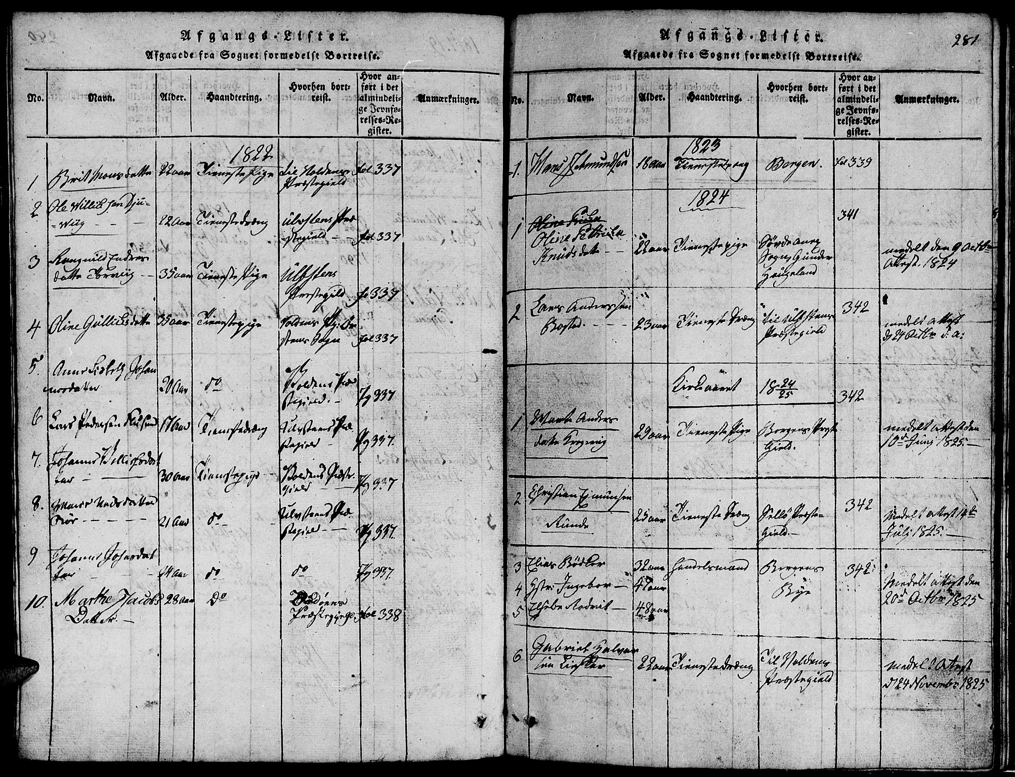 Ministerialprotokoller, klokkerbøker og fødselsregistre - Møre og Romsdal, SAT/A-1454/507/L0078: Klokkerbok nr. 507C01, 1816-1840, s. 281