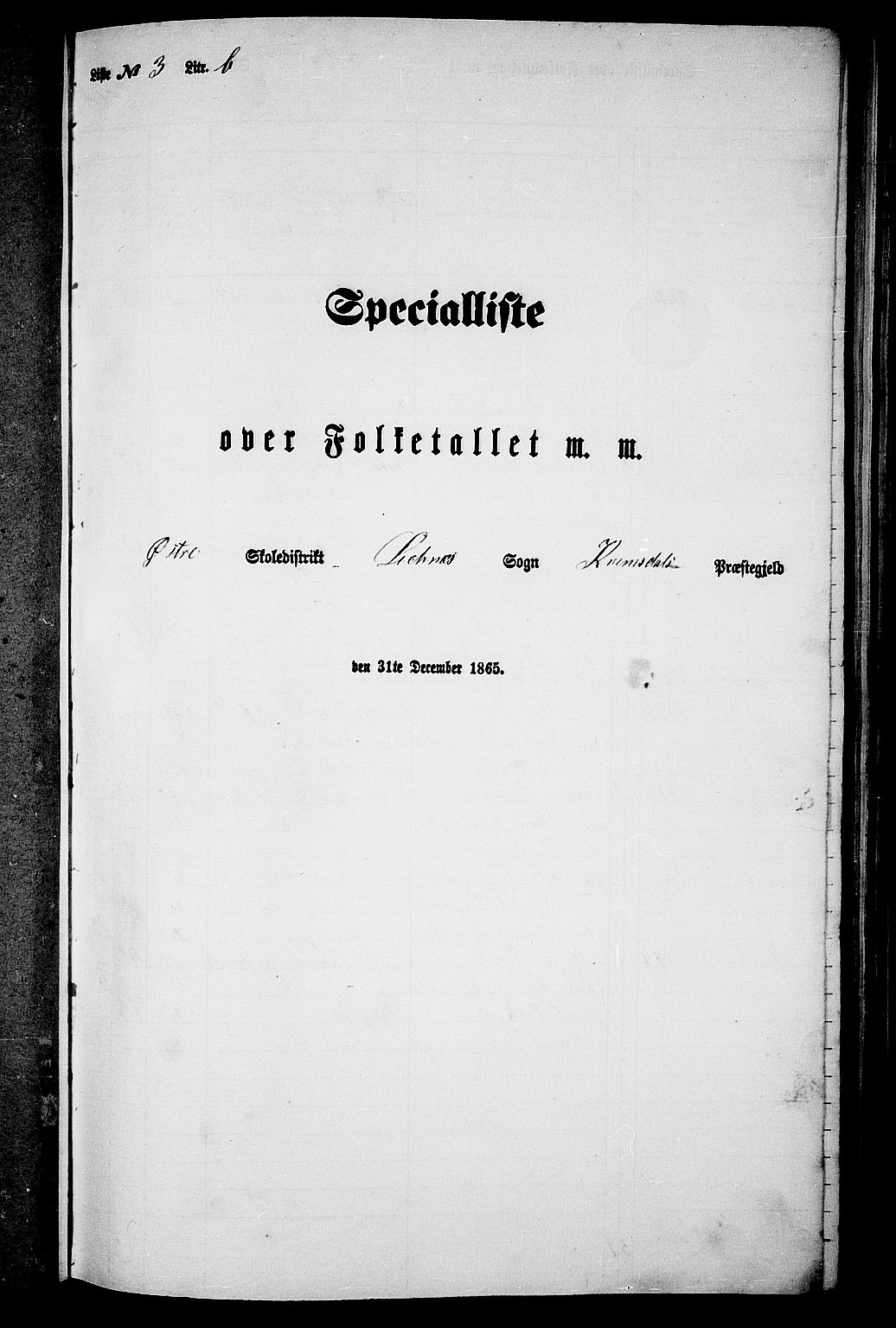 RA, Folketelling 1865 for 1037P Kvinesdal prestegjeld, 1865, s. 89