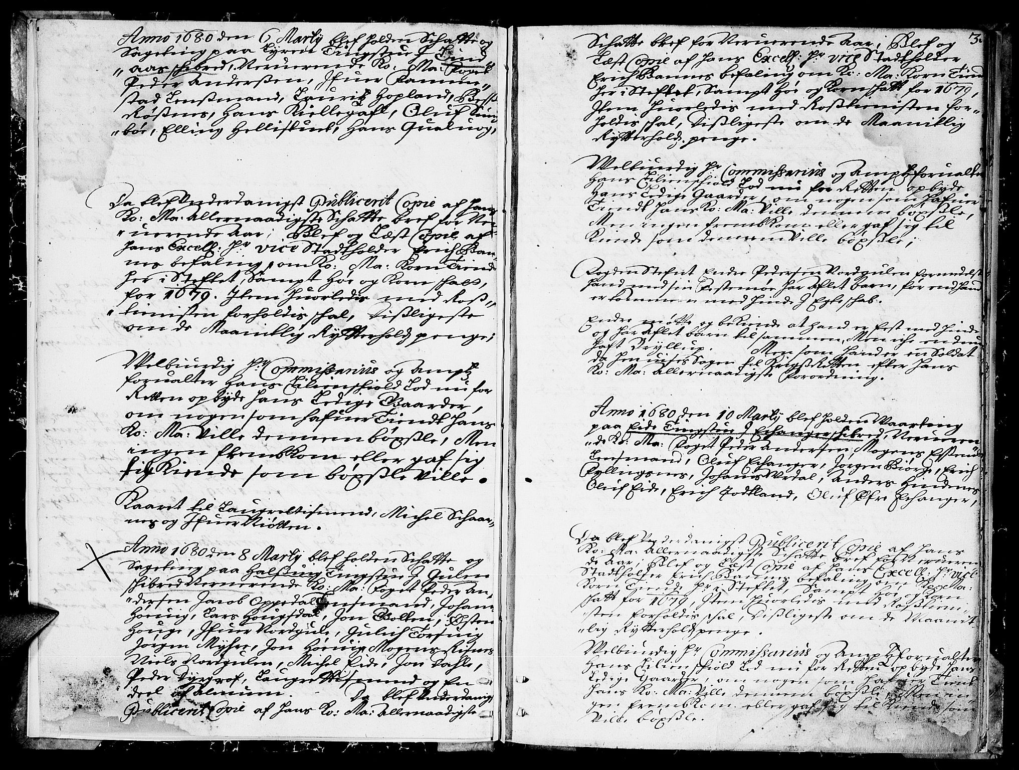 Nordhordland sorenskrivar, SAB/A-2901/1/F/Fa/L0019: Tingbok (justisprotokoll), 1680-1681, s. 2b-3a