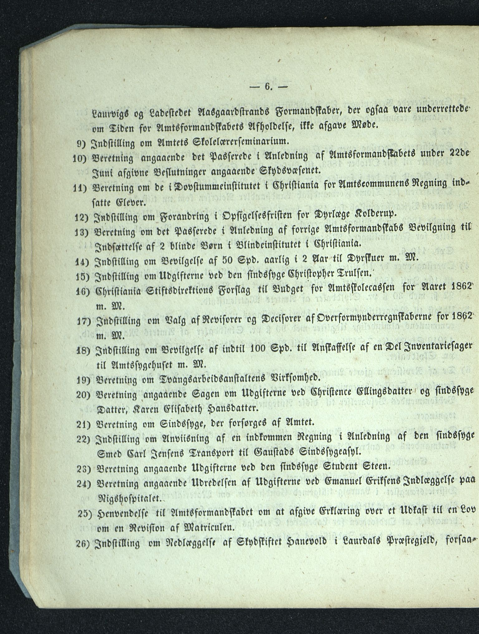 Vestfold fylkeskommune. Fylkestinget, VEMU/A-1315/A/Ab/Abb/L0008: Fylkestingsforhandlinger, 1862