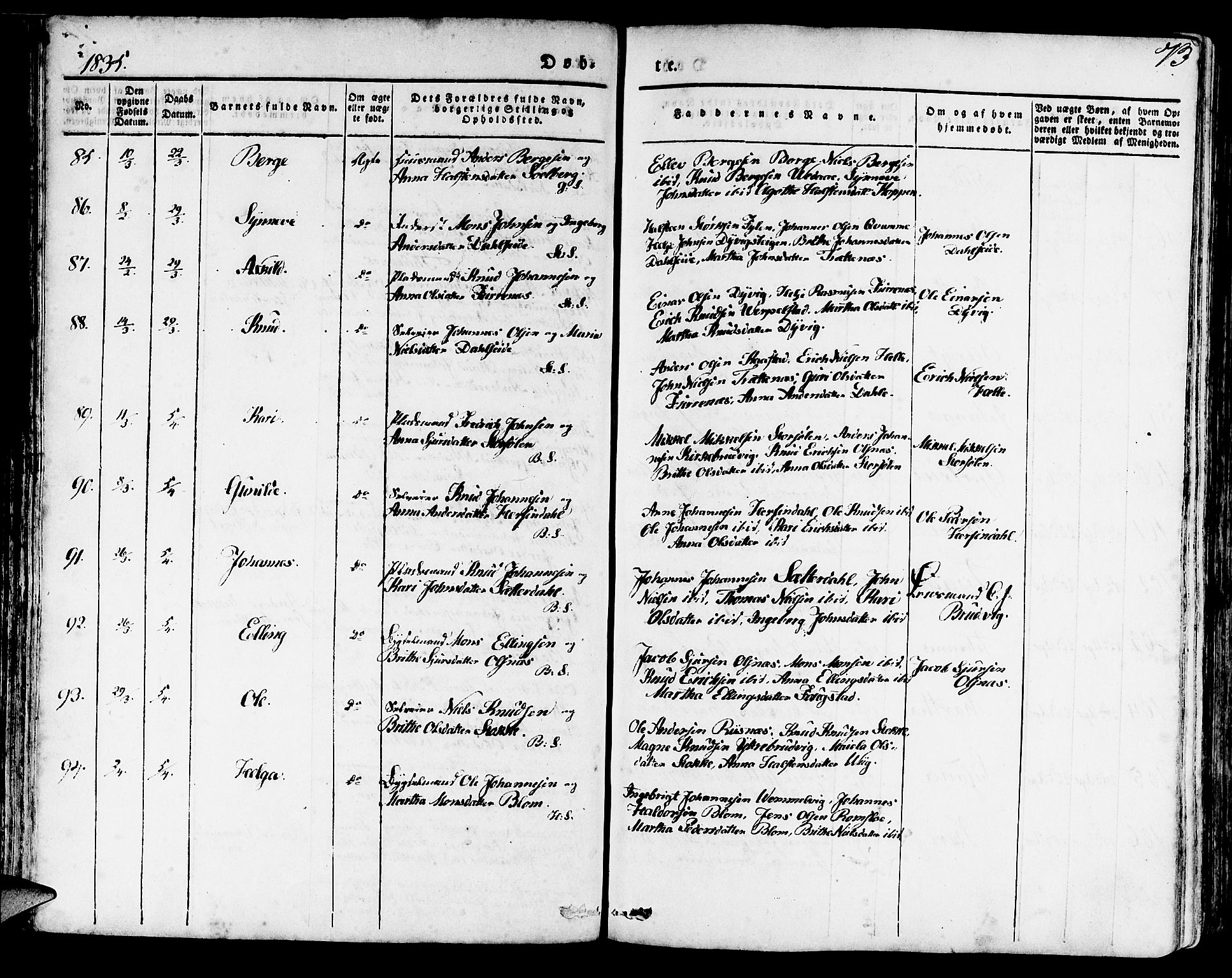 Haus sokneprestembete, SAB/A-75601/H/Haa: Ministerialbok nr. A 14, 1827-1838, s. 73