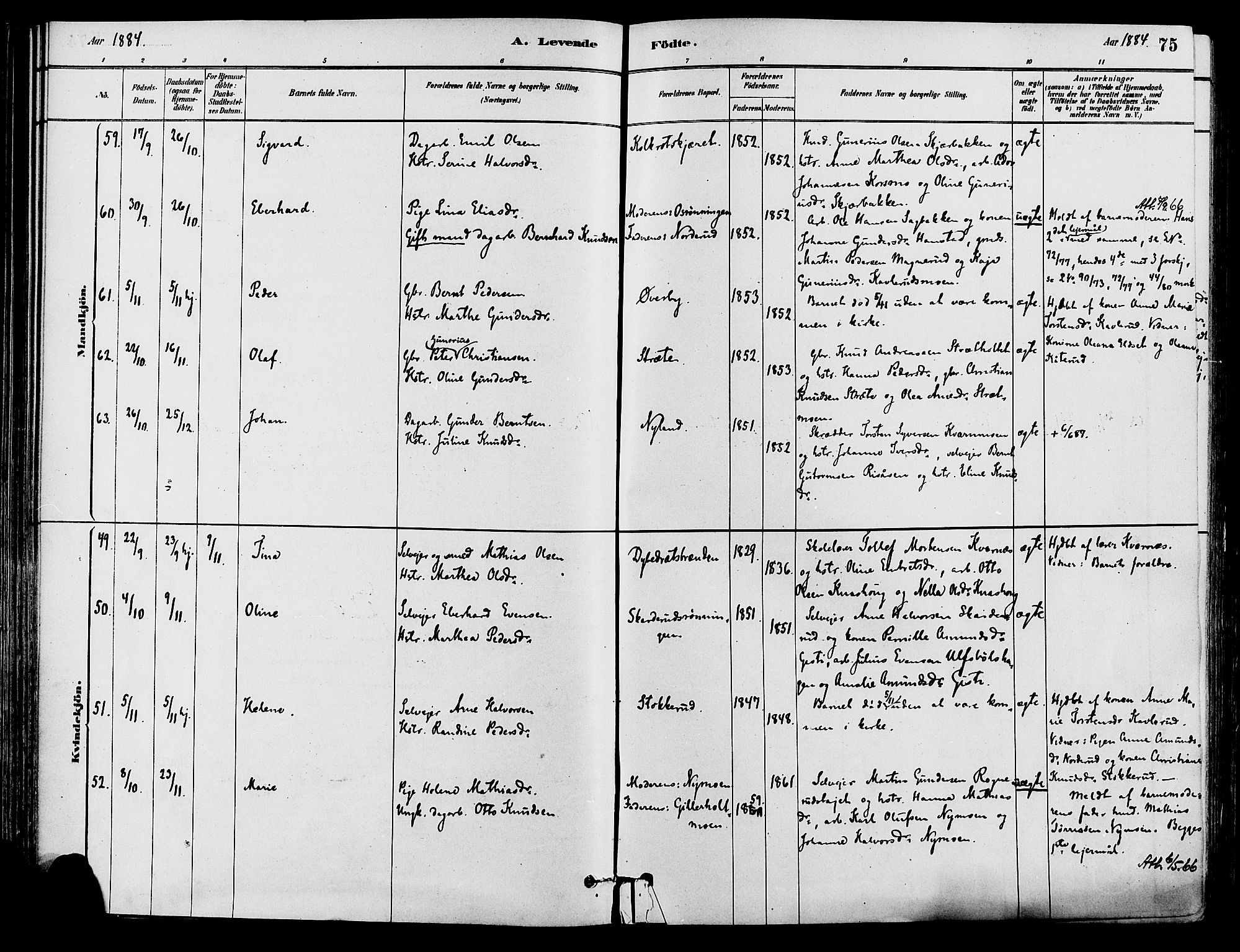 Våler prestekontor, Hedmark, AV/SAH-PREST-040/H/Ha/Haa/L0002: Ministerialbok nr. 3, 1879-1911, s. 75