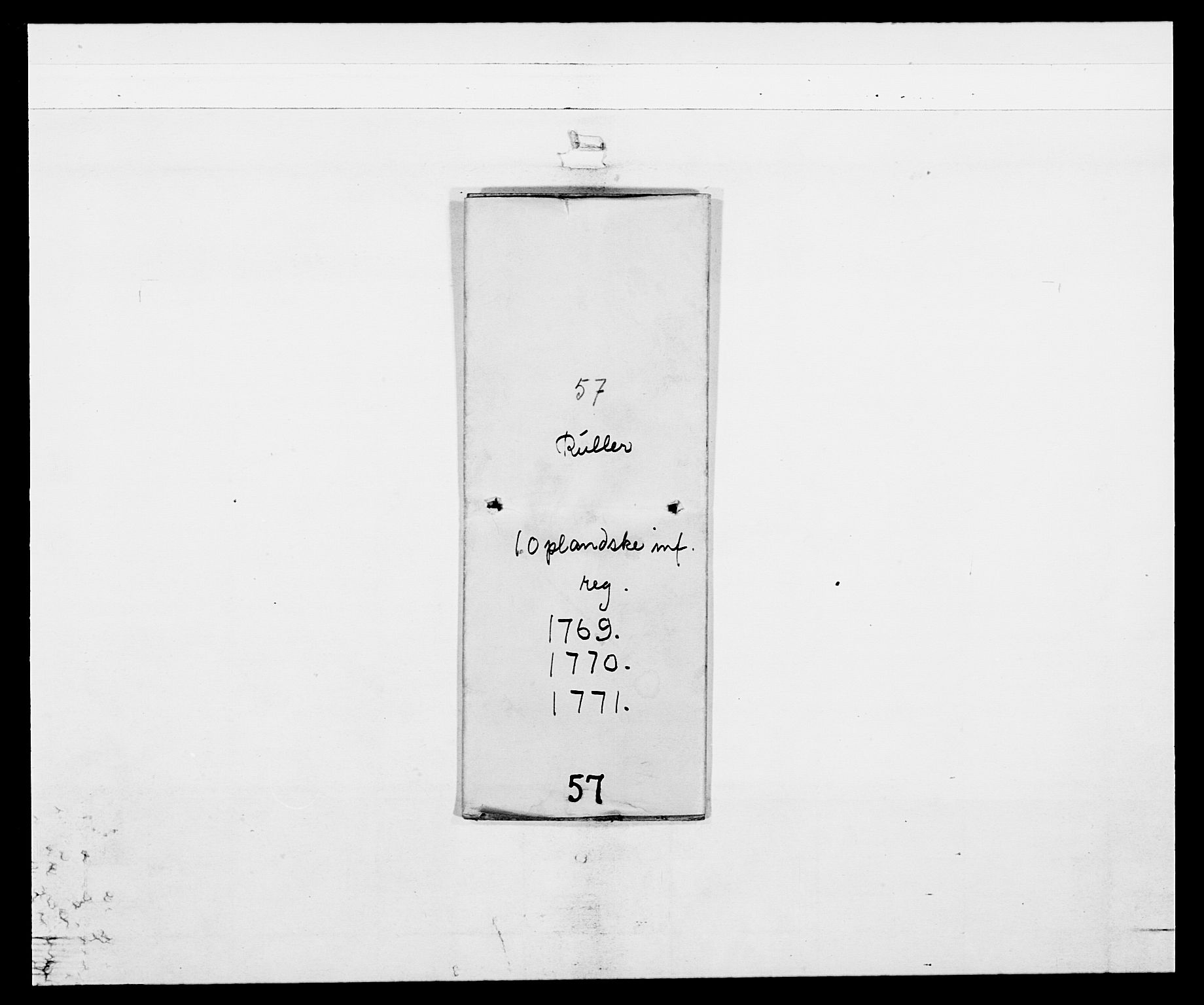 Generalitets- og kommissariatskollegiet, Det kongelige norske kommissariatskollegium, AV/RA-EA-5420/E/Eh/L0057: 1. Opplandske nasjonale infanteriregiment, 1769-1771, s. 7