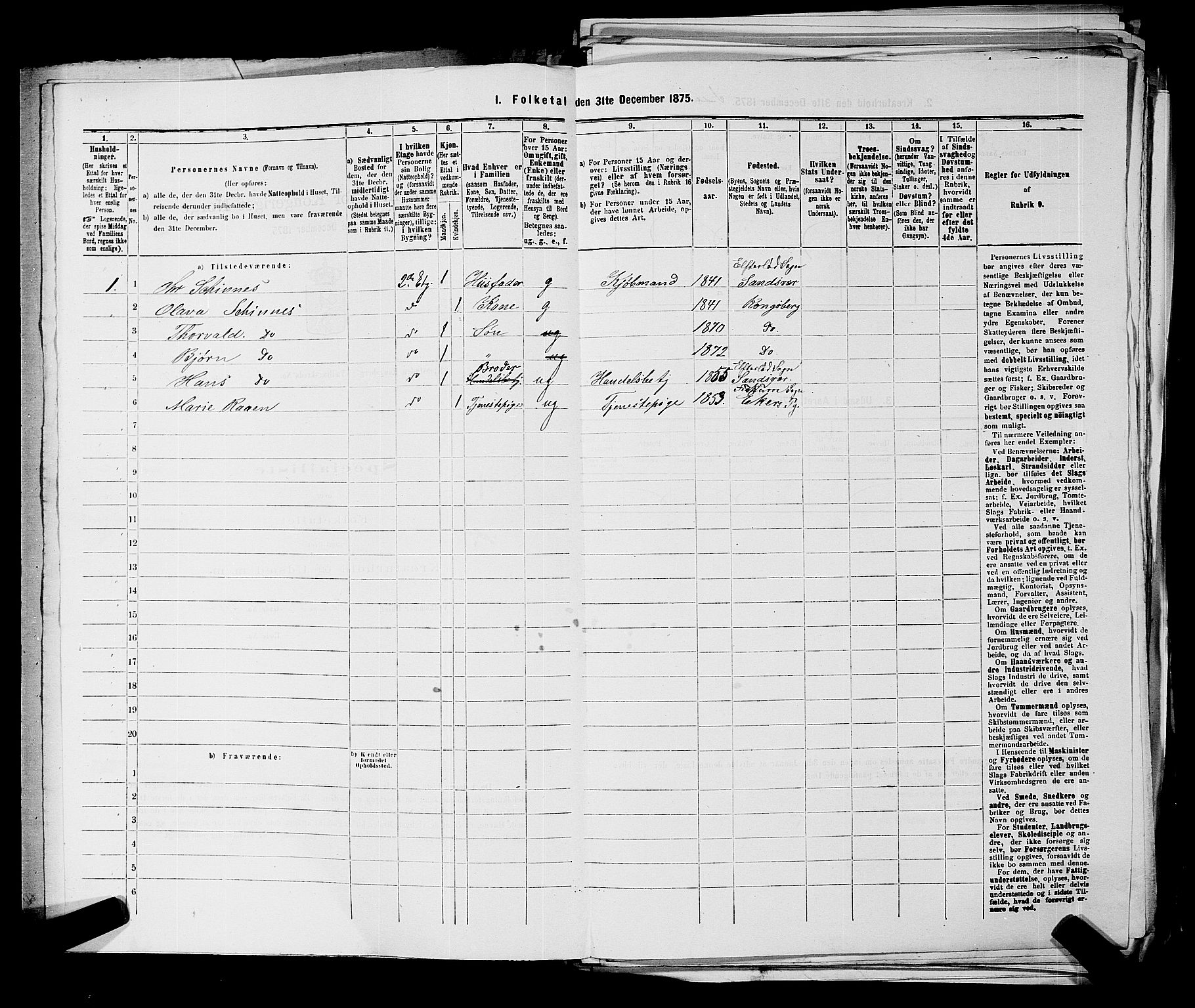 SAKO, Folketelling 1875 for 0604B Kongsberg prestegjeld, Kongsberg kjøpstad, 1875, s. 763