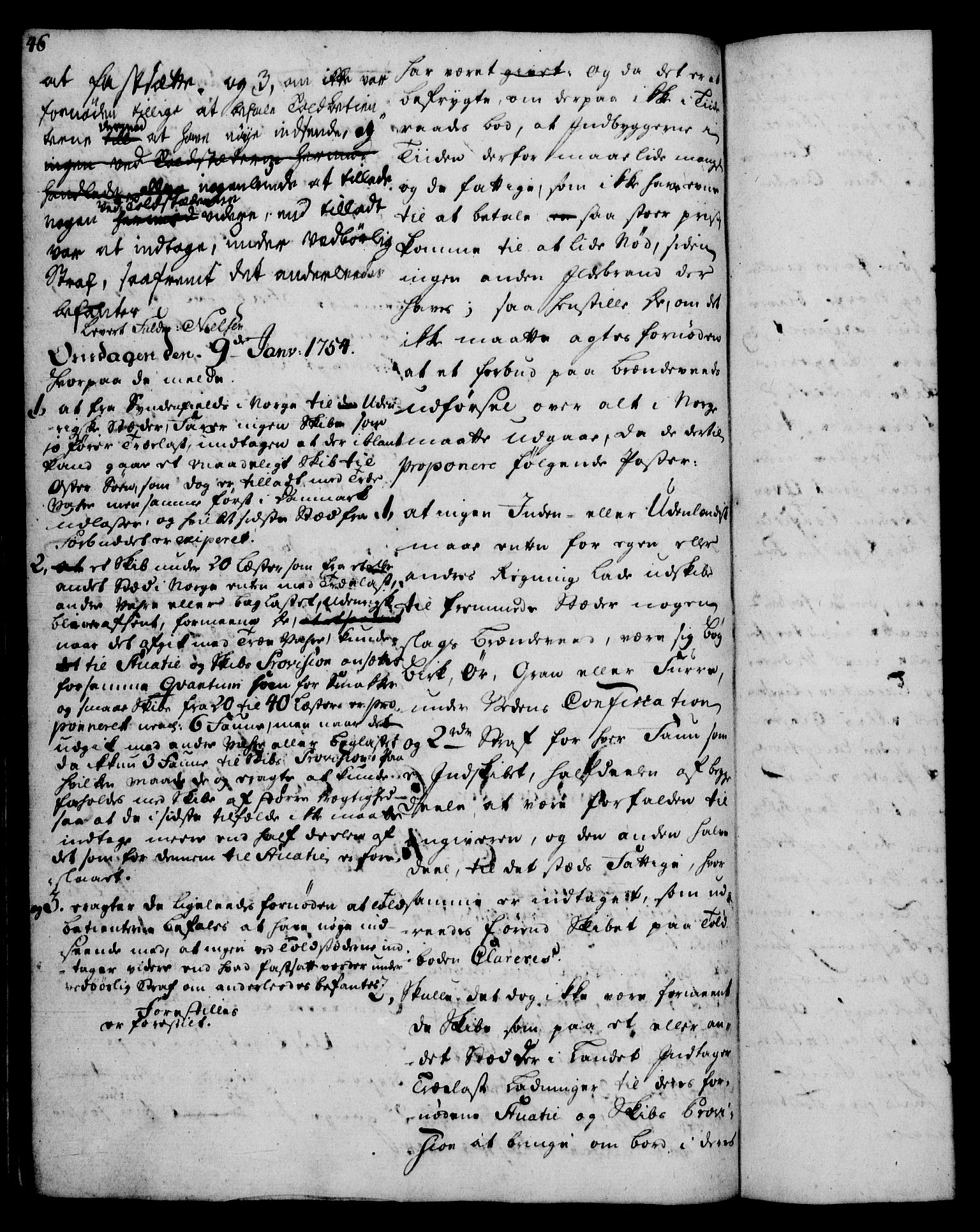 Rentekammeret, Kammerkanselliet, AV/RA-EA-3111/G/Gh/Gha/L0032: Norsk ekstraktmemorialprotokoll (merket RK 53.77), 1753-1755, s. 46