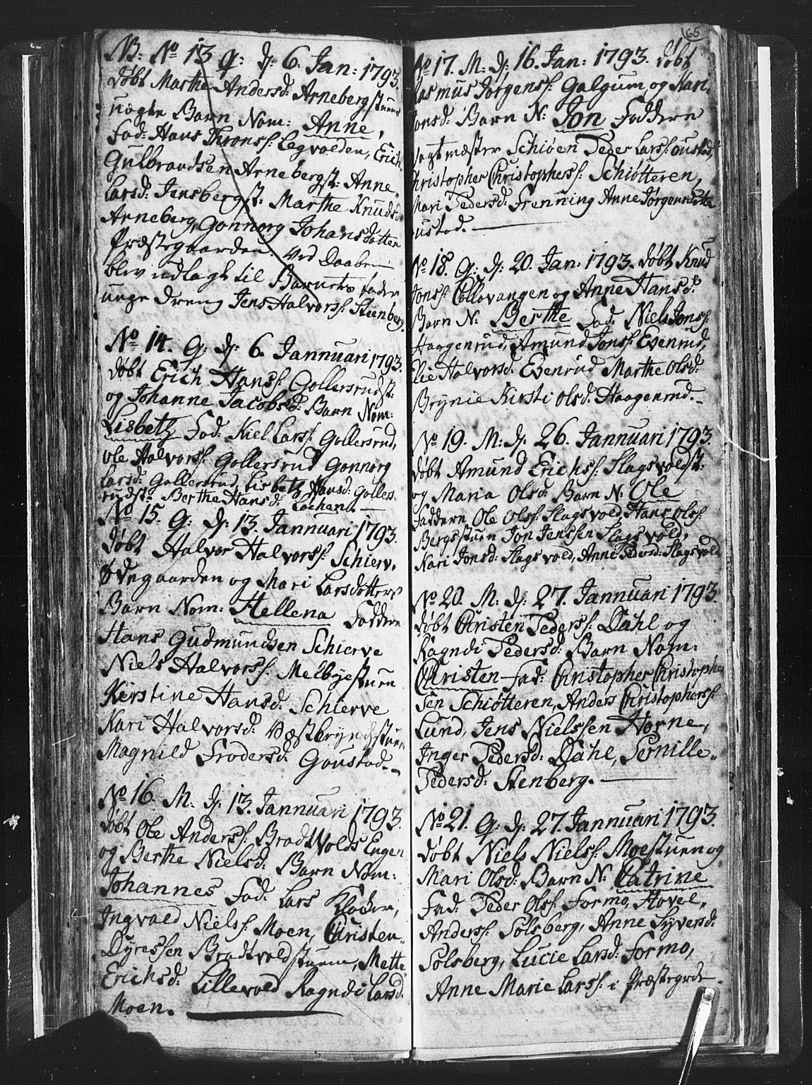 Romedal prestekontor, SAH/PREST-004/L/L0001: Klokkerbok nr. 1, 1785-1794, s. 65