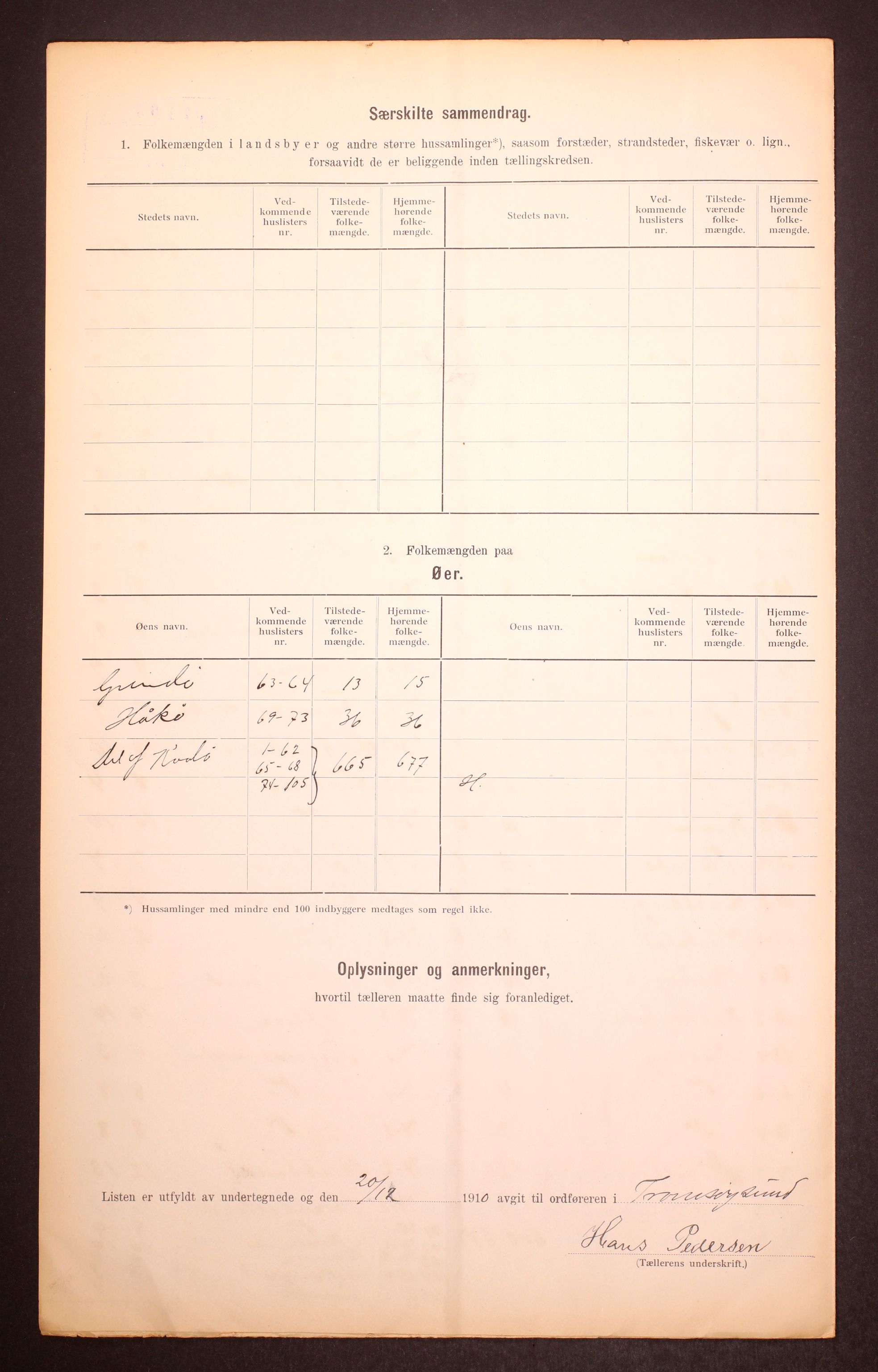 RA, Folketelling 1910 for 1934 Tromsøysund herred, 1910, s. 23