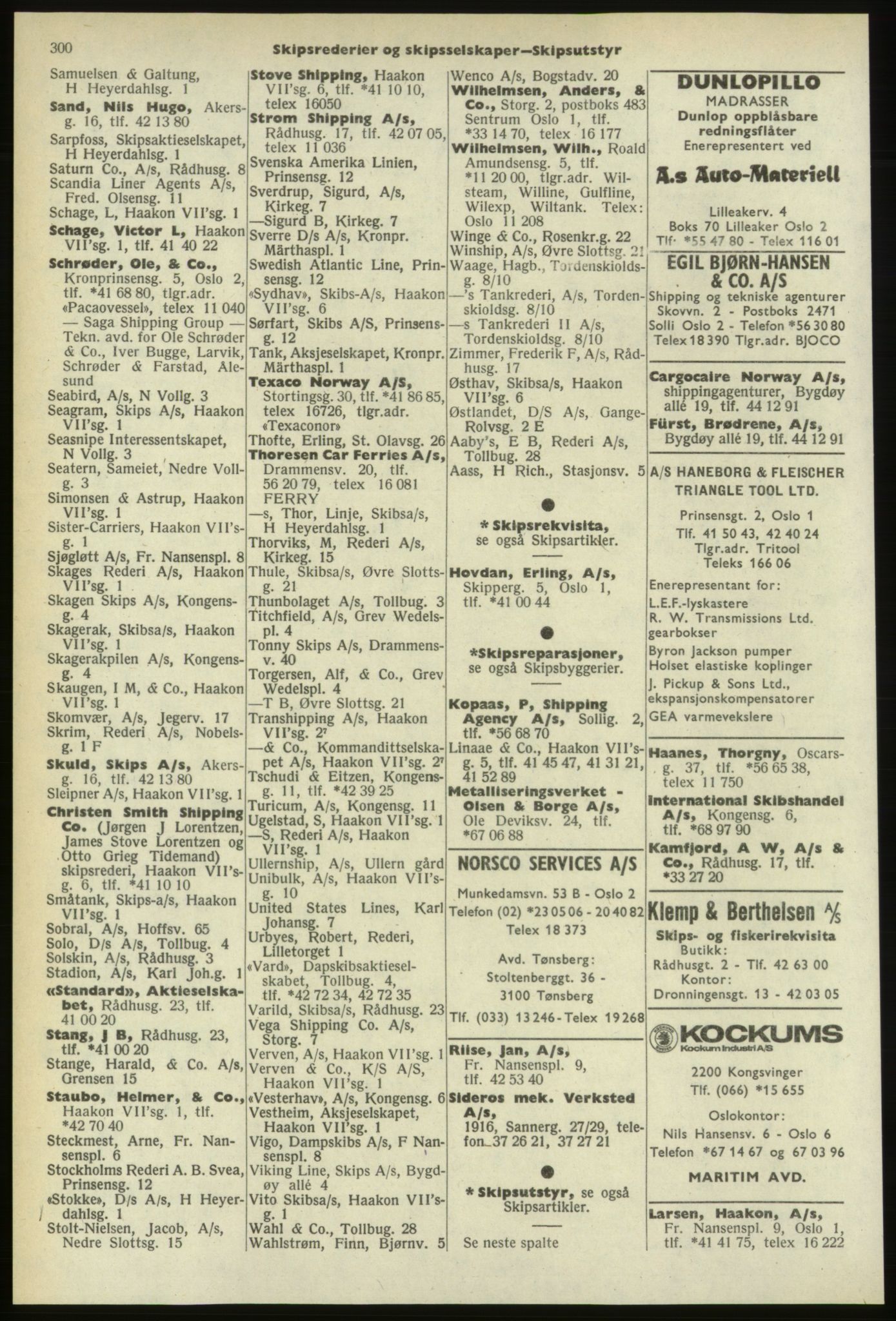 Kristiania/Oslo adressebok, PUBL/-, 1974-1975, s. 300