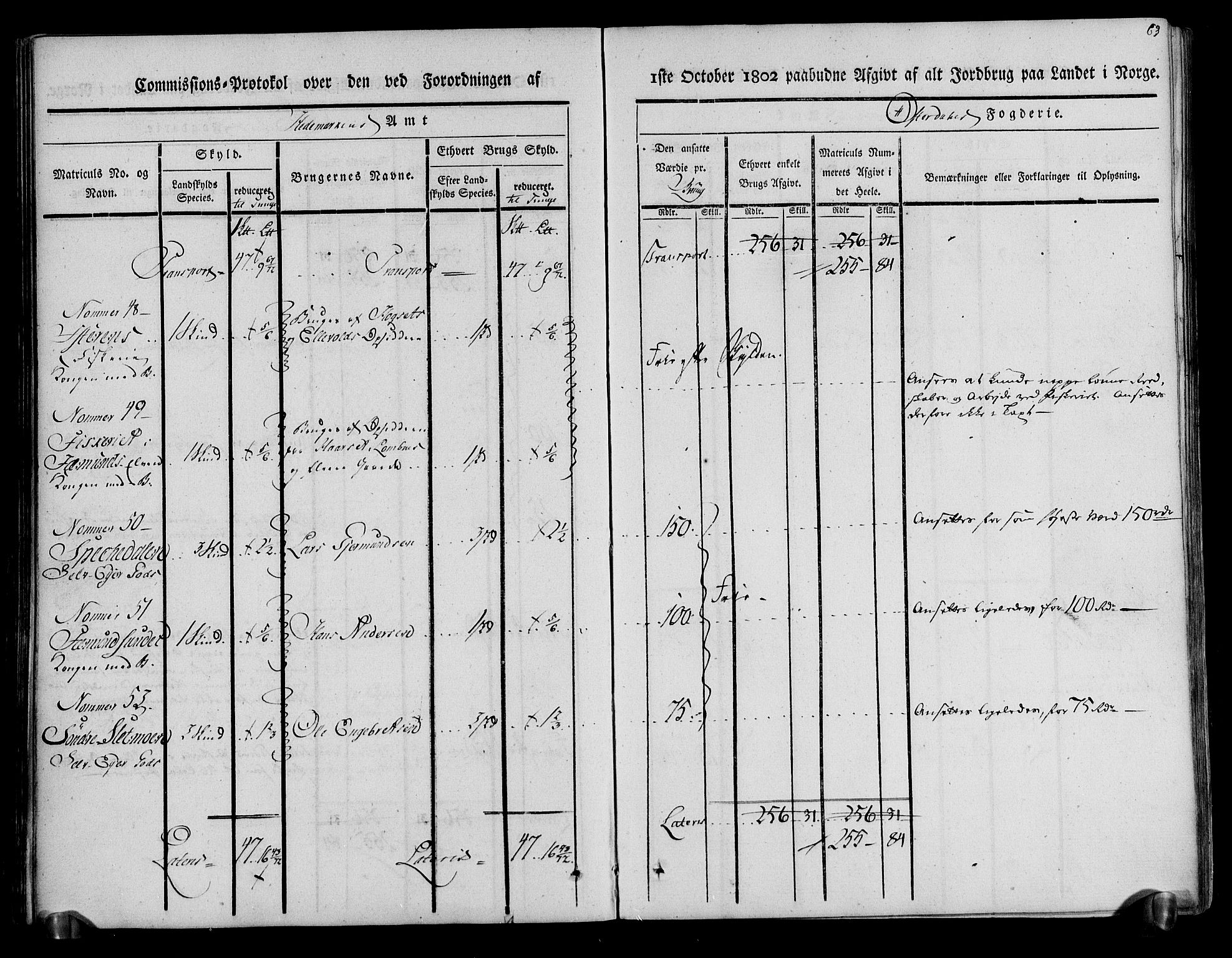 Rentekammeret inntil 1814, Realistisk ordnet avdeling, AV/RA-EA-4070/N/Ne/Nea/L0029: Østerdal fogderi. Kommisjonsprotokoll, 1803, s. 65