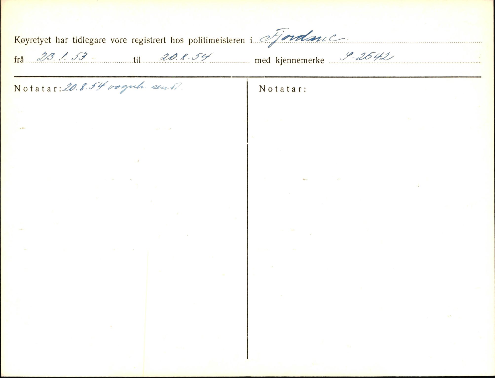Statens vegvesen, Sogn og Fjordane vegkontor, AV/SAB-A-5301/4/F/L0004: Registerkort utmeldte Fjordane S2500-2700, S7200-7899, 1930-1961, s. 88