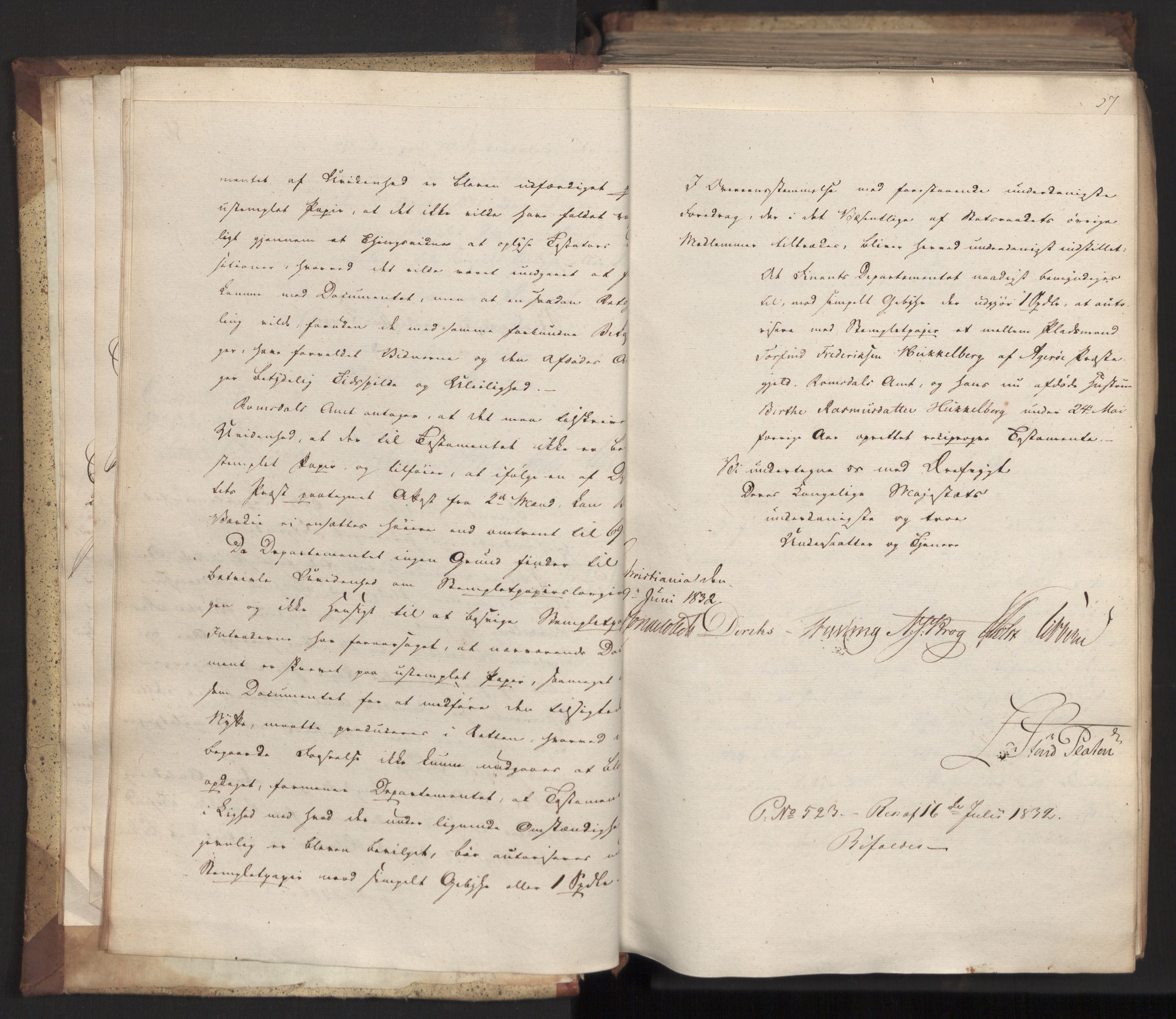 Statsrådsavdelingen i Stockholm, AV/RA-S-1003/D/Da/L0079: Regjeringsinnstillinger nr. 2400-2549, 1832, s. 12