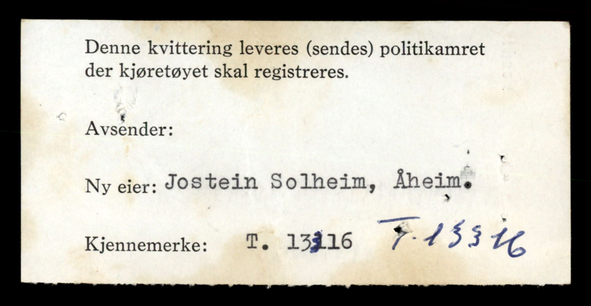 Møre og Romsdal vegkontor - Ålesund trafikkstasjon, AV/SAT-A-4099/F/Fe/L0038: Registreringskort for kjøretøy T 13180 - T 13360, 1927-1998, s. 2288