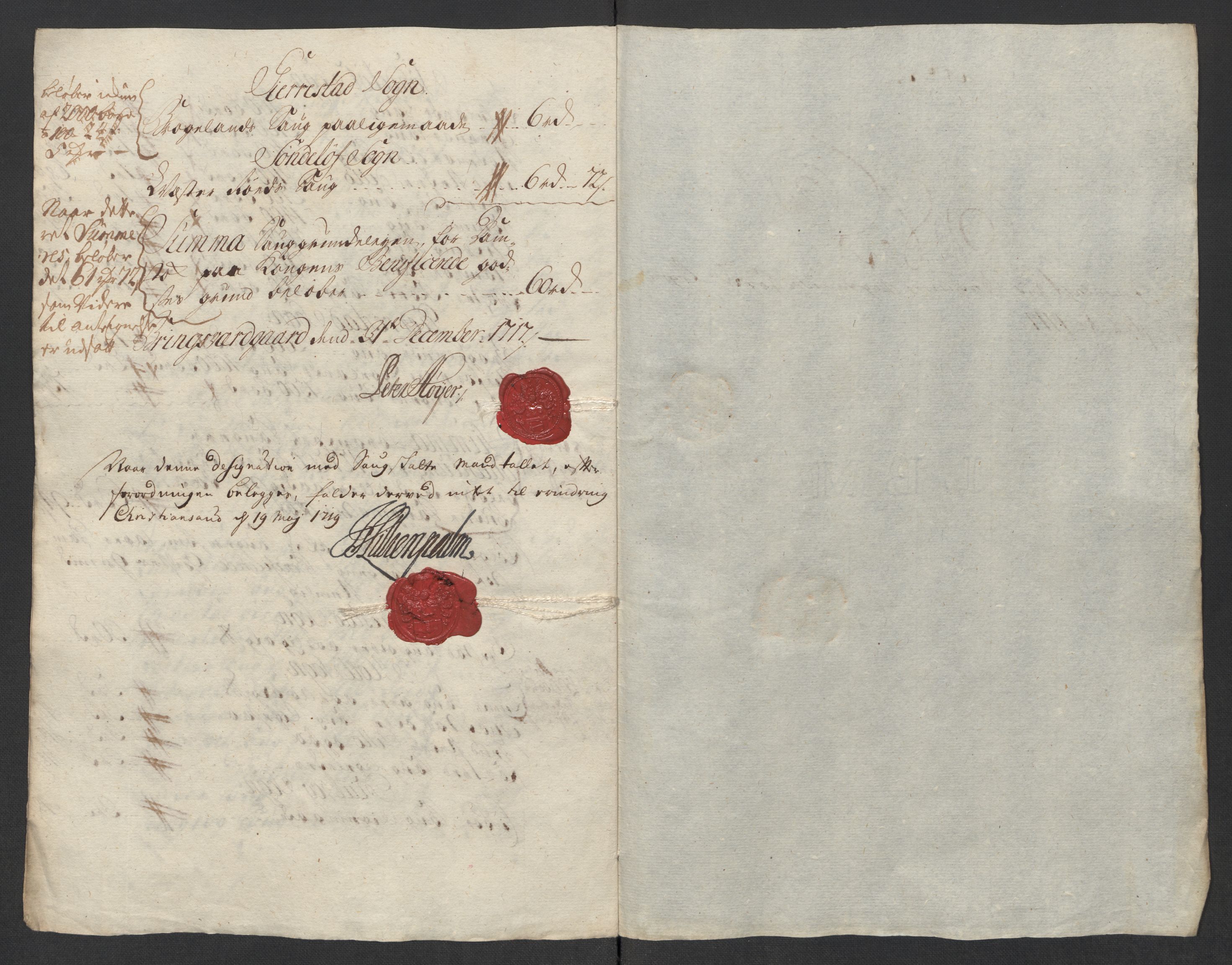 Rentekammeret inntil 1814, Reviderte regnskaper, Fogderegnskap, AV/RA-EA-4092/R39/L2326: Fogderegnskap Nedenes, 1717, s. 131