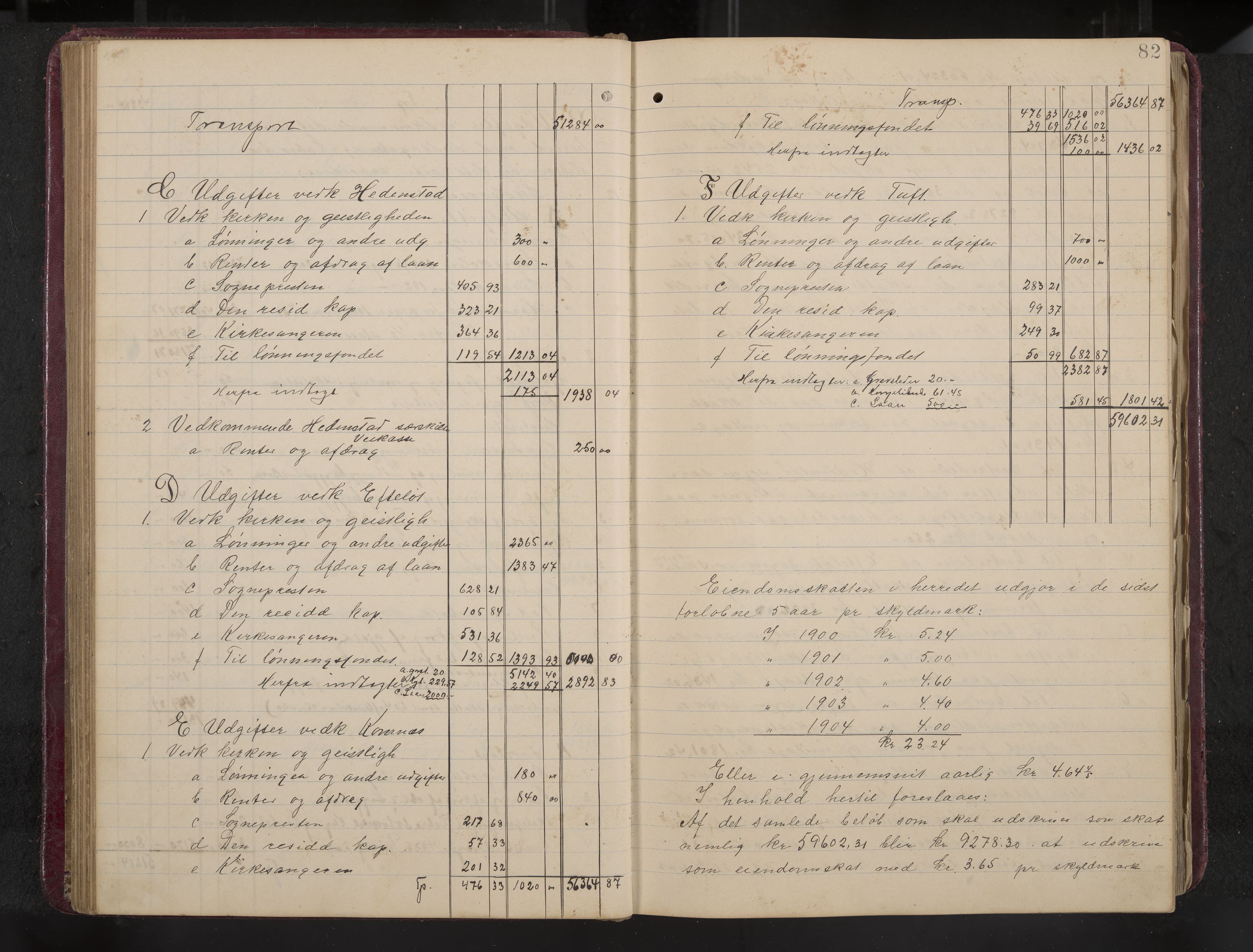 Ytre Sandsvær formannskap og sentraladministrasjon, IKAK/0629021/A/Aa/L0001: Møtebok med register, 1902-1919, s. 82