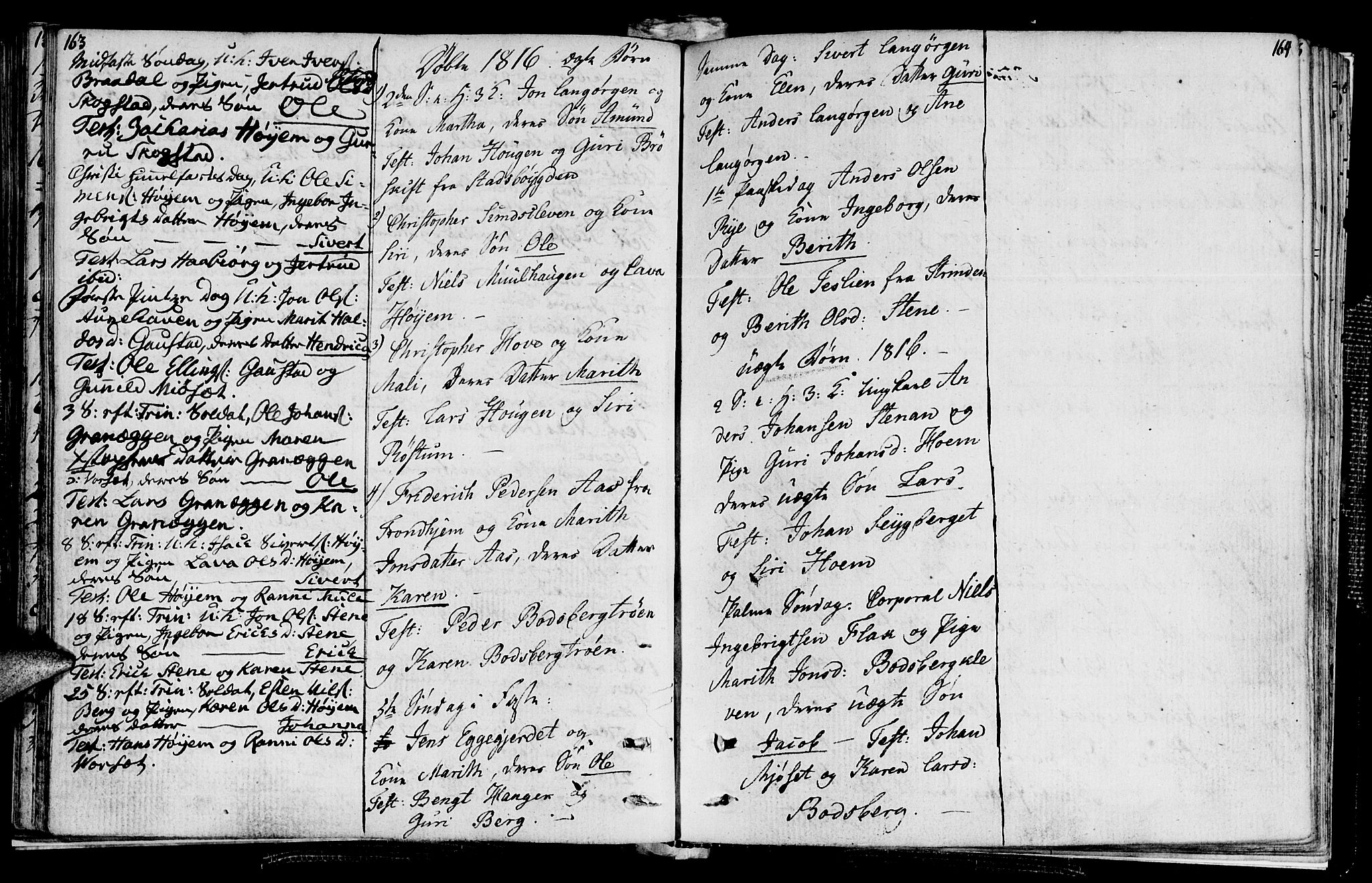 Ministerialprotokoller, klokkerbøker og fødselsregistre - Sør-Trøndelag, AV/SAT-A-1456/612/L0371: Ministerialbok nr. 612A05, 1803-1816, s. 163-164