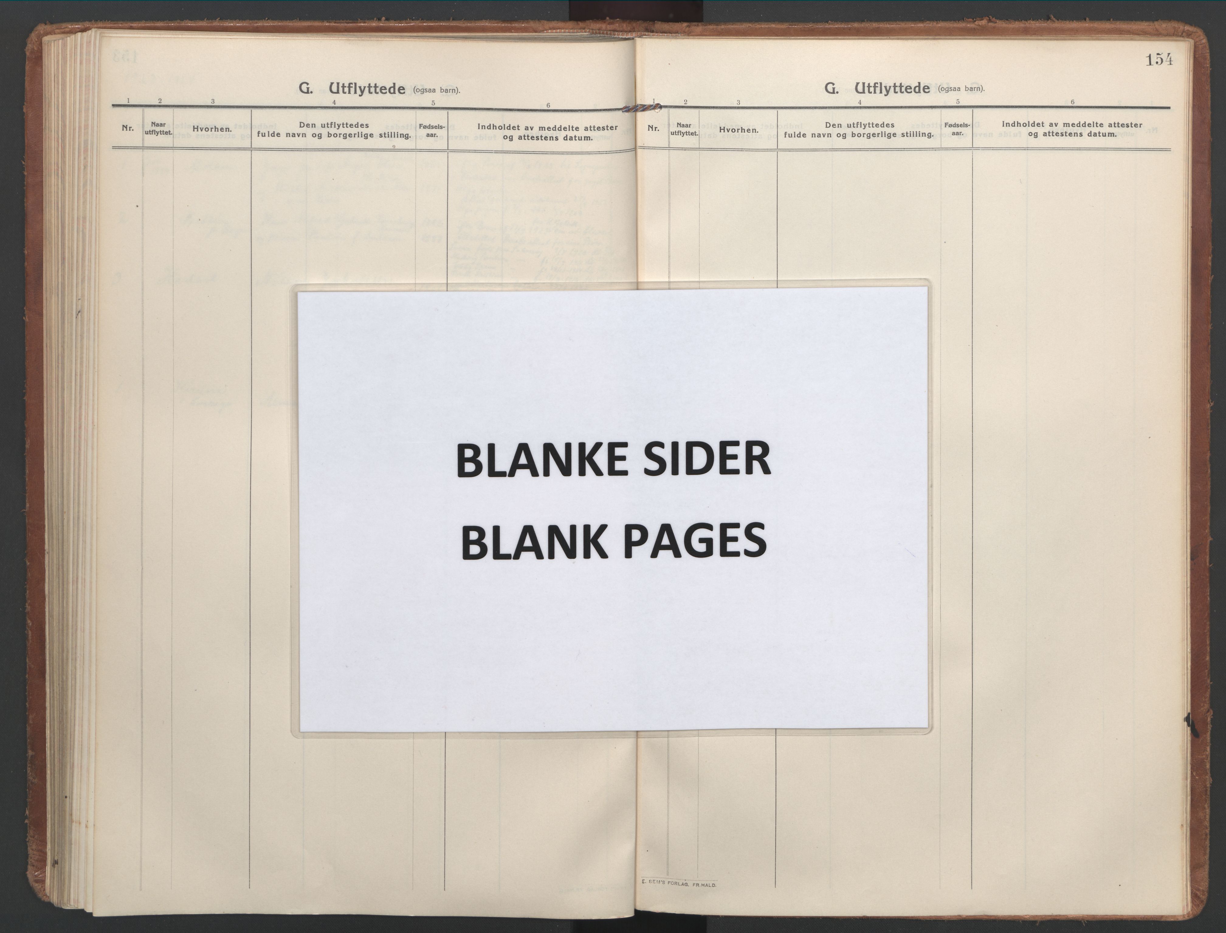 Ministerialprotokoller, klokkerbøker og fødselsregistre - Nordland, AV/SAT-A-1459/886/L1222: Ministerialbok nr. 886A04, 1914-1926, s. 154