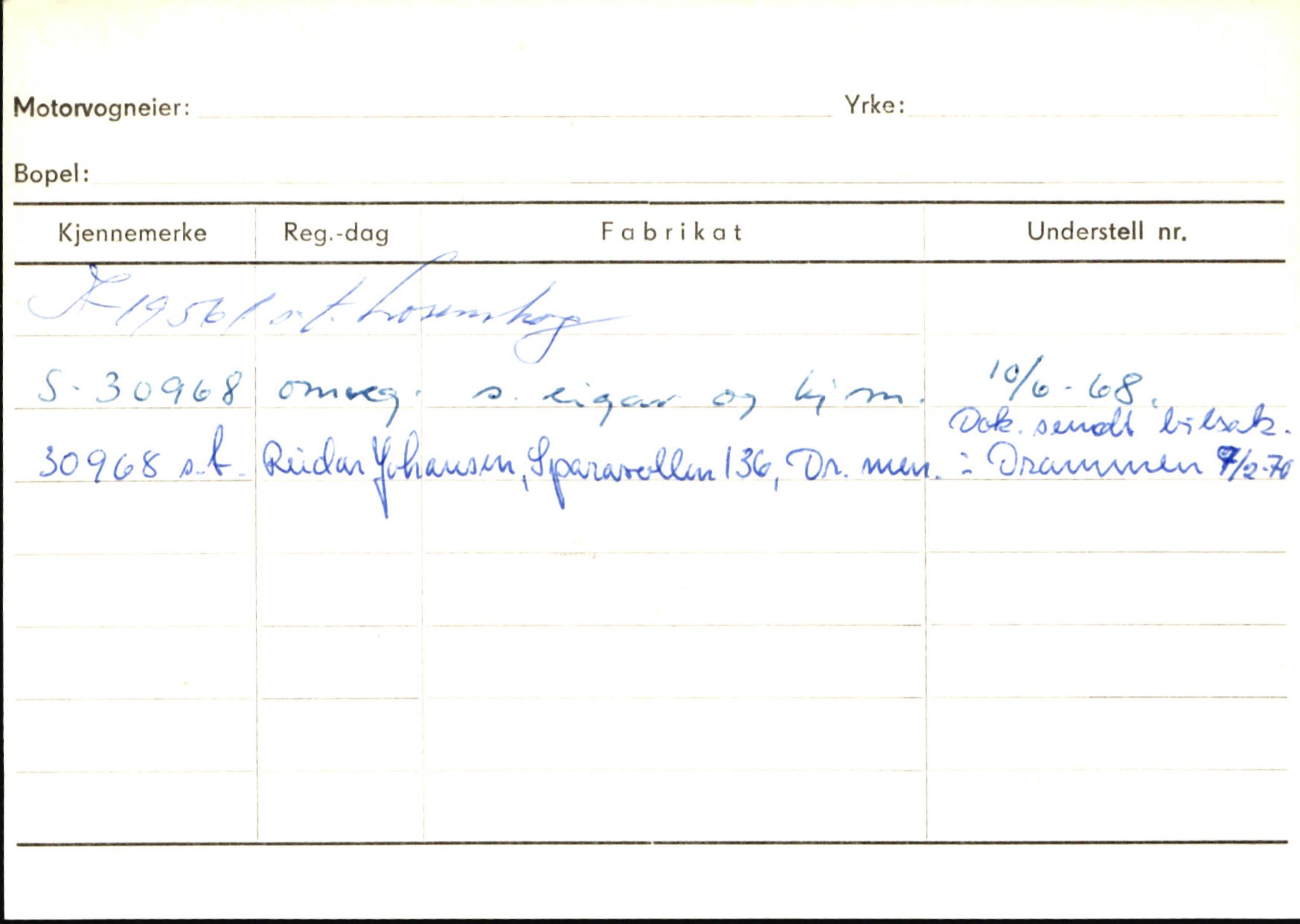 Statens vegvesen, Sogn og Fjordane vegkontor, SAB/A-5301/4/F/L0145: Registerkort Vågsøy S-Å. Årdal I-P, 1945-1975, s. 1881