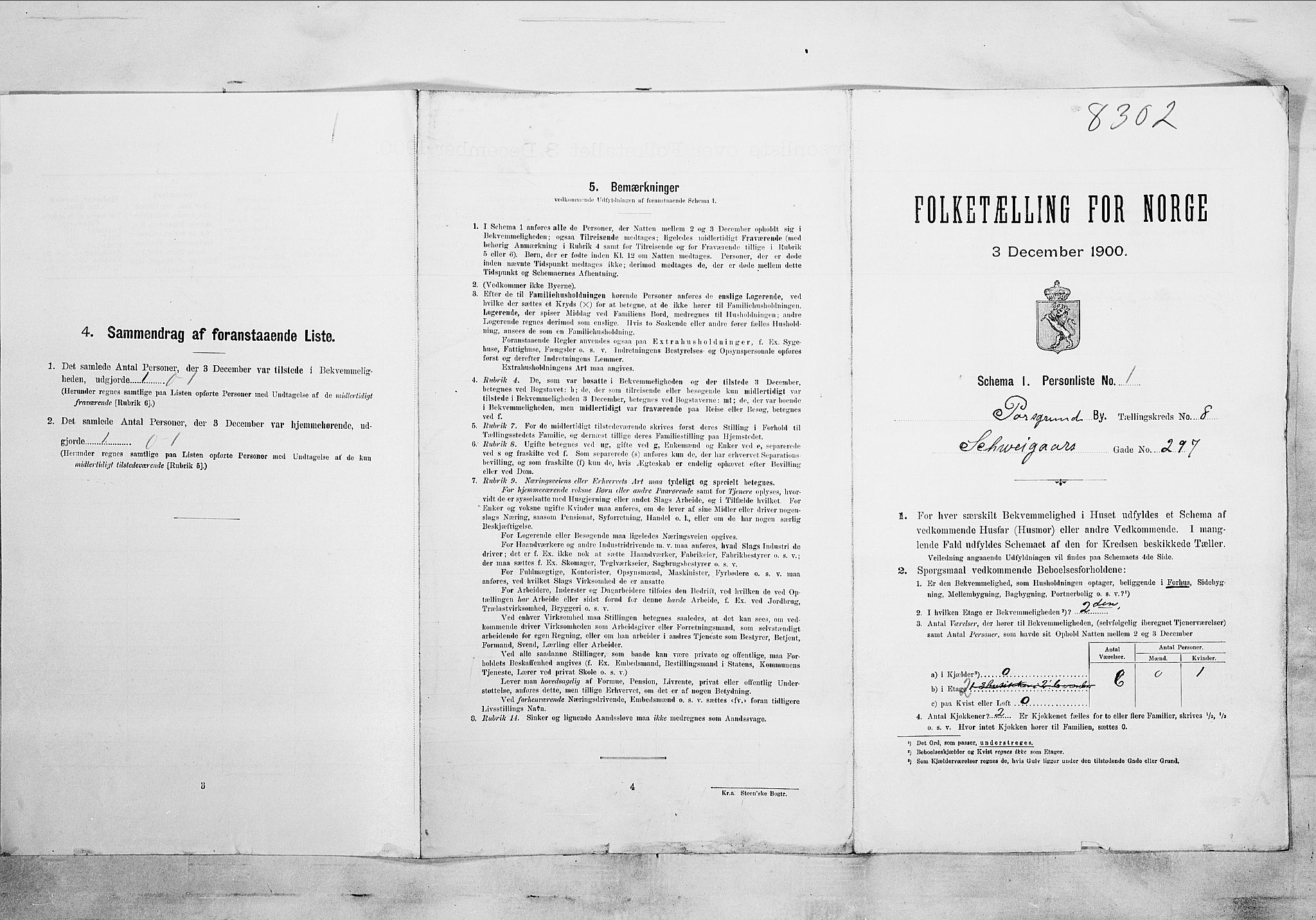 SAKO, Folketelling 1900 for 0805 Porsgrunn kjøpstad, 1900, s. 1165