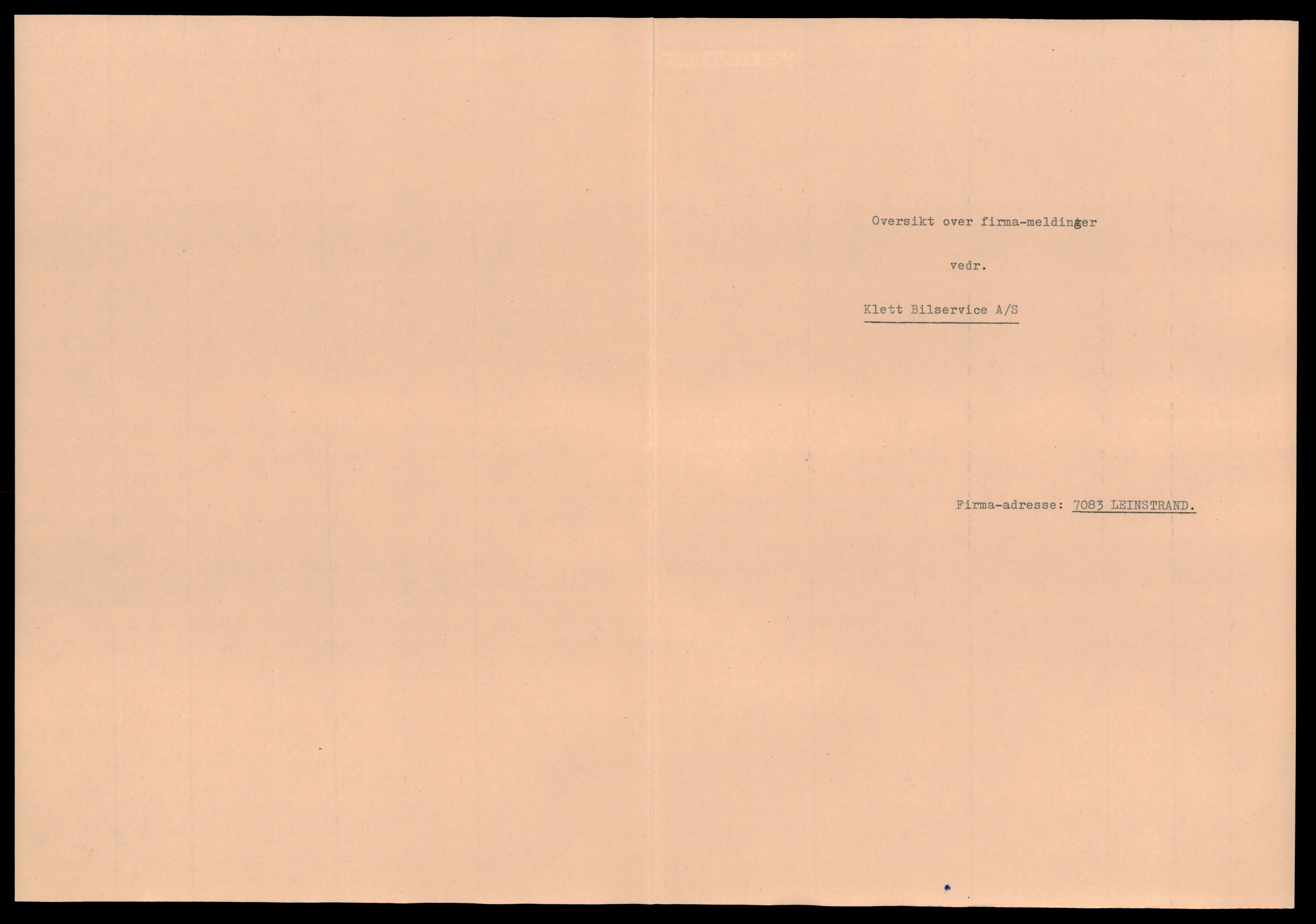 Trondheim byfogd, AV/SAT-A-0003/2/J/Jd/Jda/L0031: Bilag, aksjeselskap, Kle-Kon, 1944-1990, s. 3