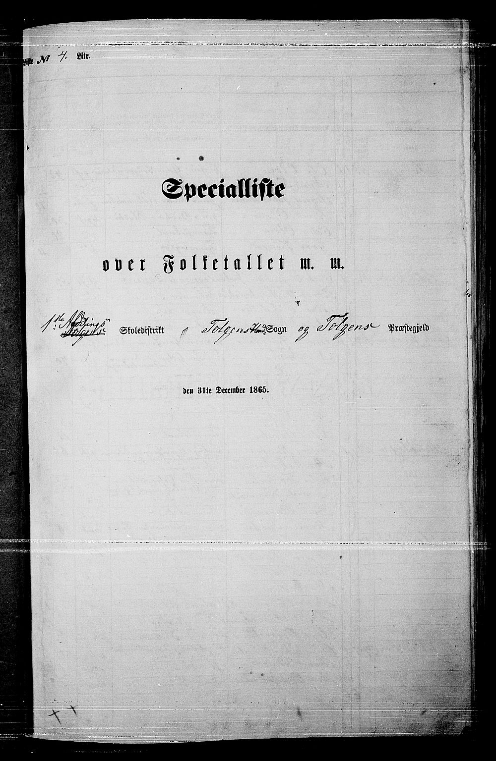 RA, Folketelling 1865 for 0436P Tolga prestegjeld, 1865, s. 52