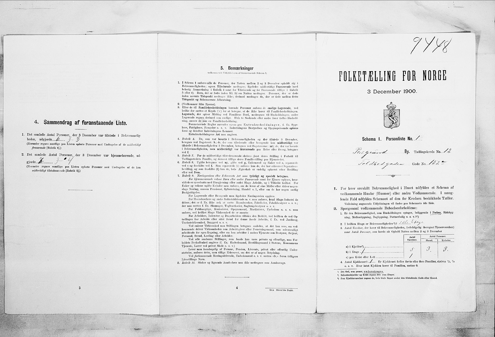 SAKO, Folketelling 1900 for 0805 Porsgrunn kjøpstad, 1900, s. 2230