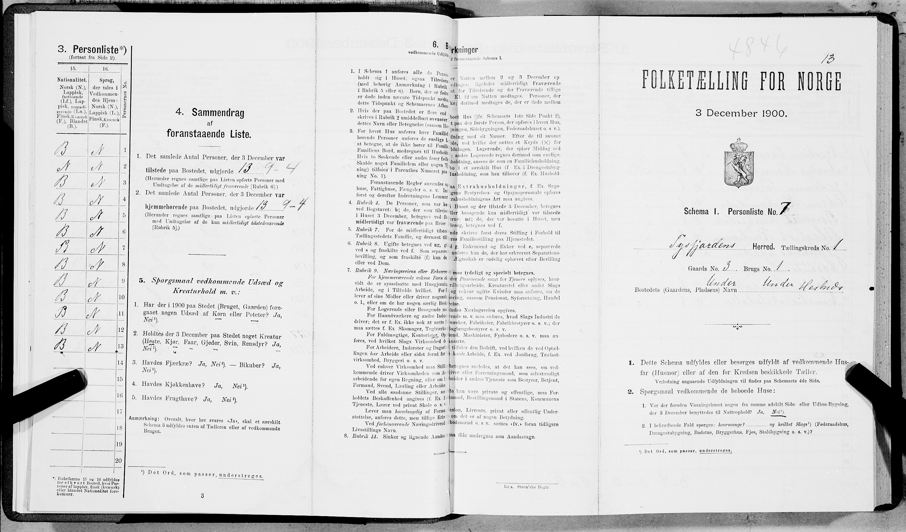 SAT, Folketelling 1900 for 1850 Tysfjord herred, 1900, s. 26
