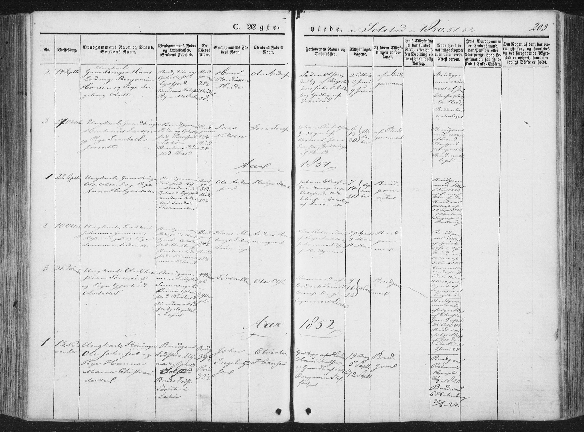 Ministerialprotokoller, klokkerbøker og fødselsregistre - Nordland, AV/SAT-A-1459/810/L0145: Ministerialbok nr. 810A07 /2, 1841-1862, s. 203