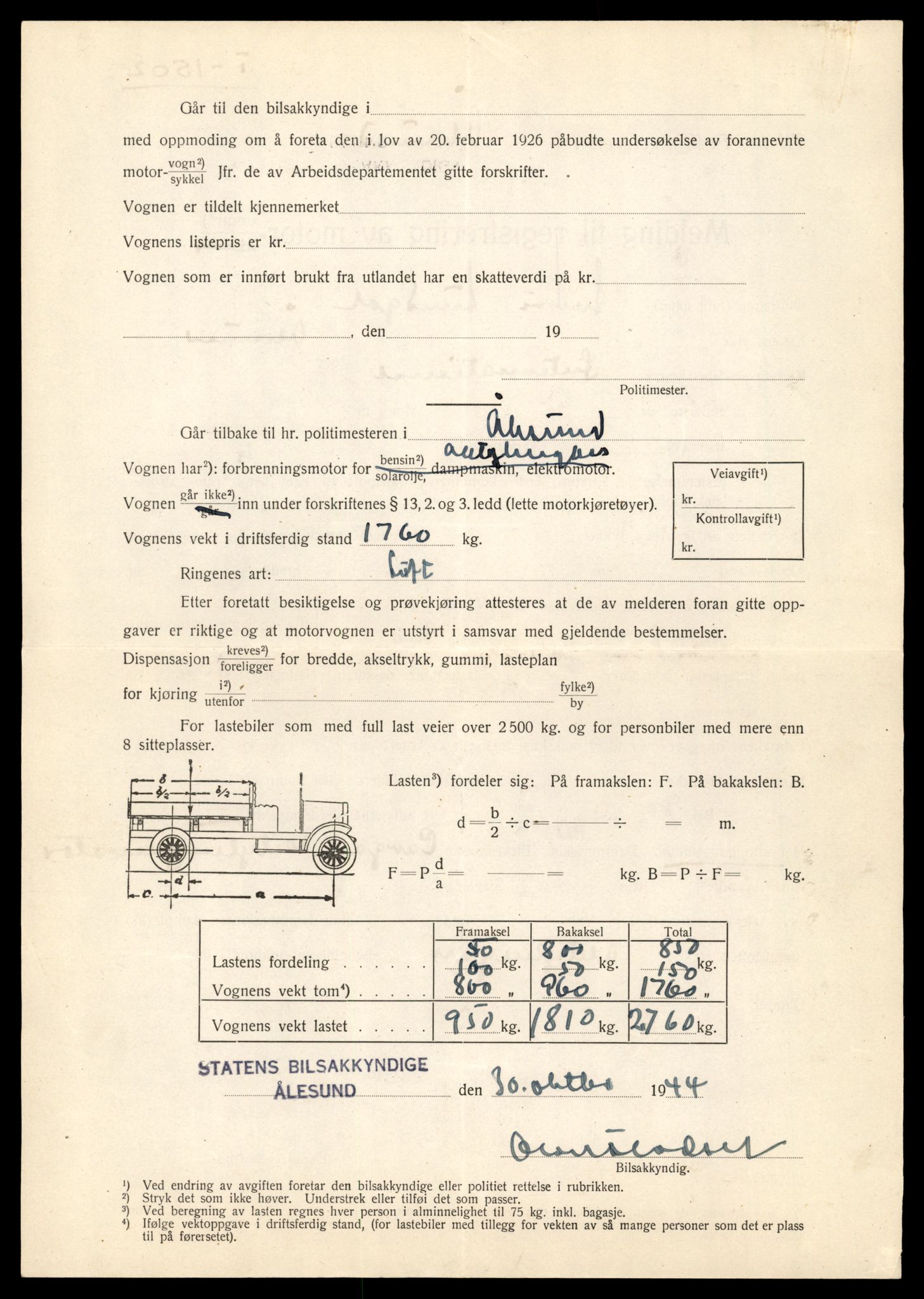 Møre og Romsdal vegkontor - Ålesund trafikkstasjon, SAT/A-4099/F/Fe/L0013: Registreringskort for kjøretøy T 1451 - T 1564, 1927-1998, s. 1010