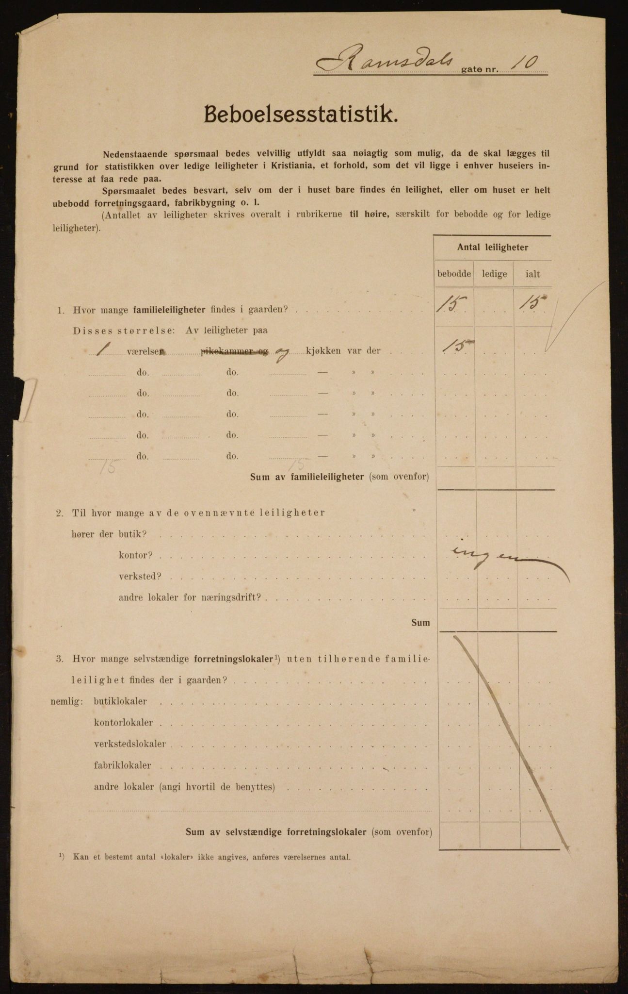 OBA, Kommunal folketelling 1.2.1910 for Kristiania, 1910, s. 79694