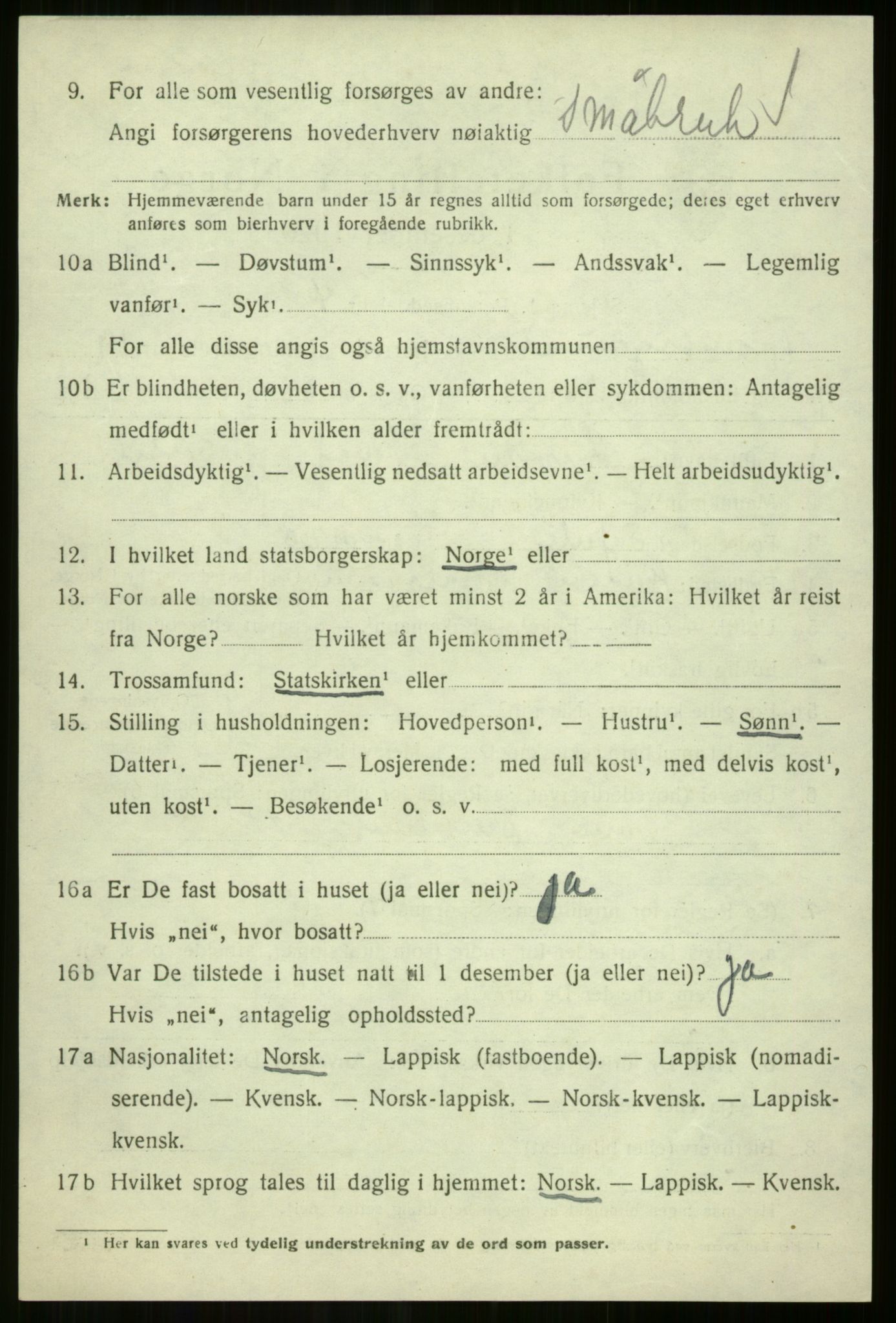 SATØ, Folketelling 1920 for 1934 Tromsøysund herred, 1920, s. 10211