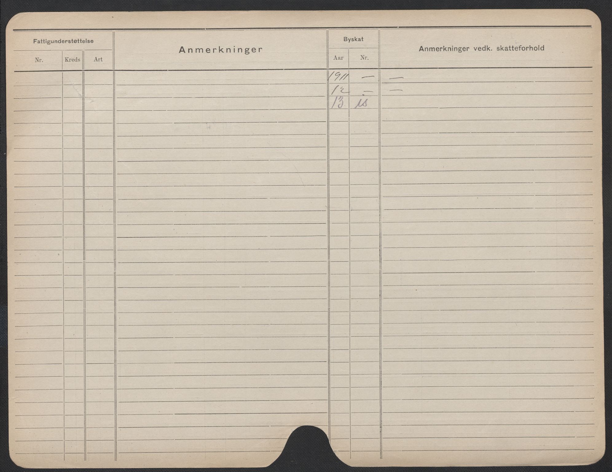 Oslo folkeregister, Registerkort, SAO/A-11715/F/Fa/Fac/L0015: Kvinner, 1906-1914, s. 1351b