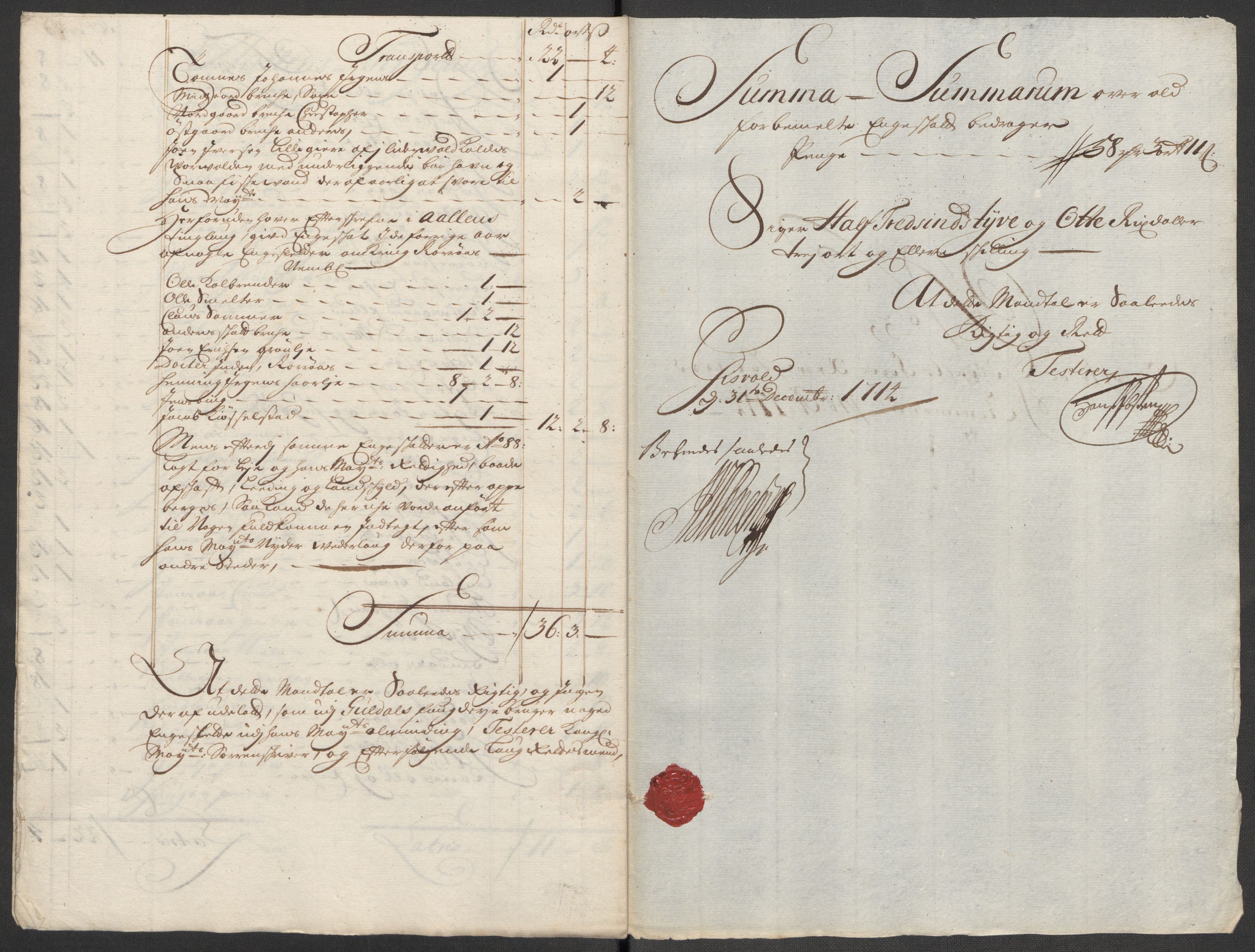 Rentekammeret inntil 1814, Reviderte regnskaper, Fogderegnskap, AV/RA-EA-4092/R60/L3965: Fogderegnskap Orkdal og Gauldal, 1714, s. 304