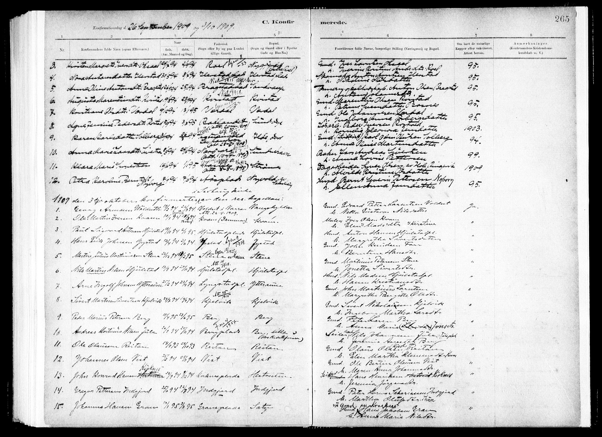 Ministerialprotokoller, klokkerbøker og fødselsregistre - Nord-Trøndelag, AV/SAT-A-1458/730/L0285: Ministerialbok nr. 730A10, 1879-1914, s. 265