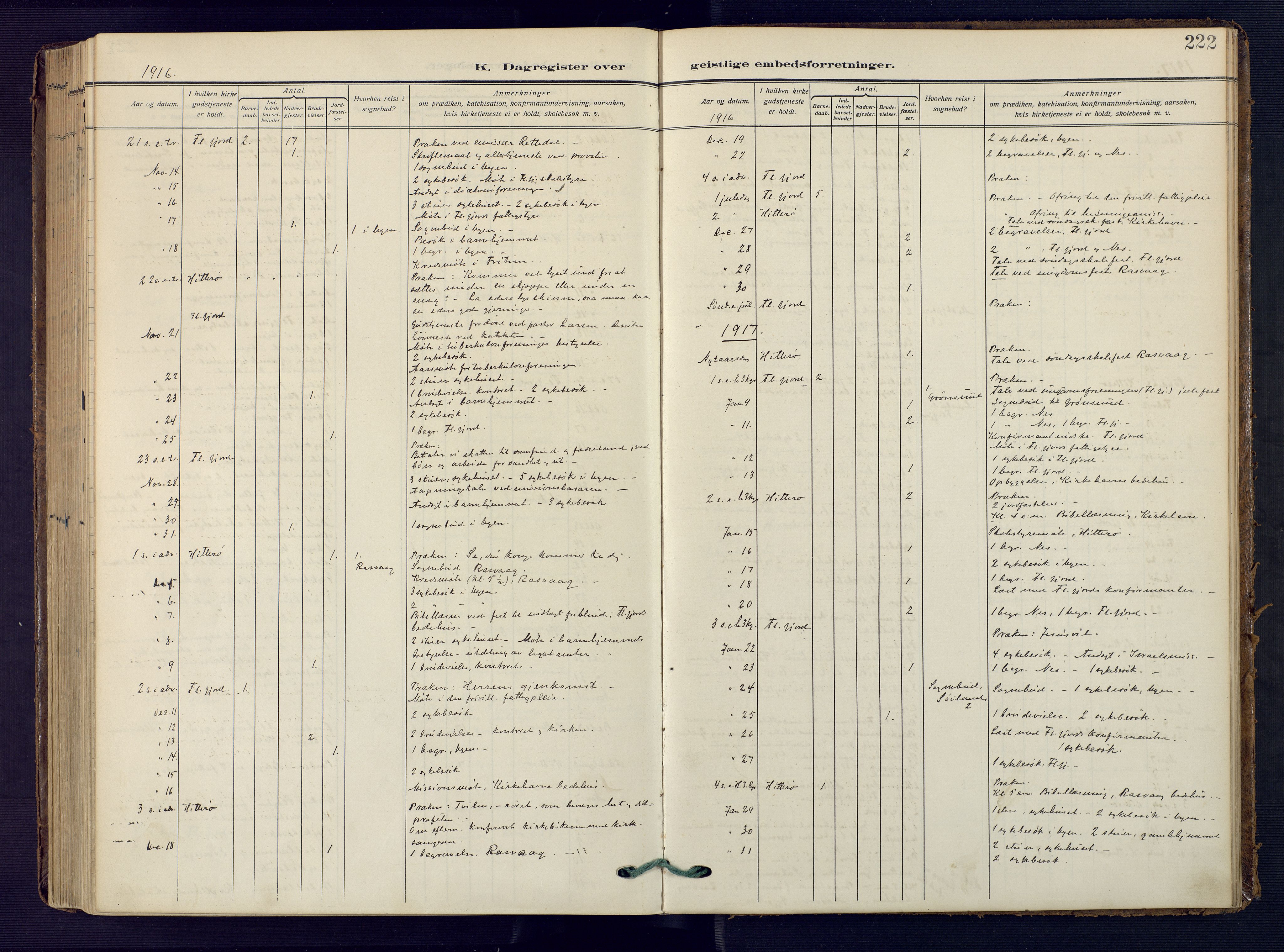Flekkefjord sokneprestkontor, AV/SAK-1111-0012/F/Fa/Faa/L0003: Ministerialbok nr. A 3, 1913-1928, s. 222
