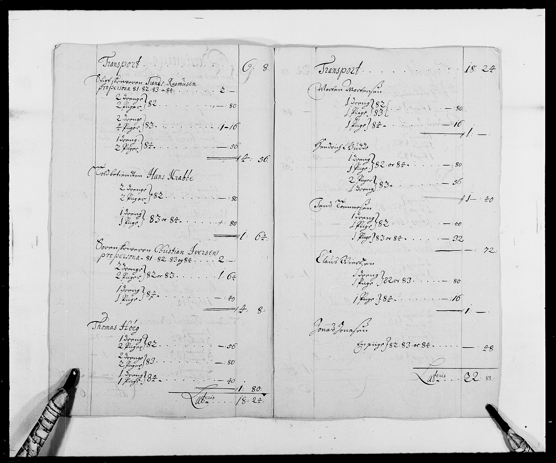 Rentekammeret inntil 1814, Reviderte regnskaper, Fogderegnskap, AV/RA-EA-4092/R42/L2543: Mandal fogderi, 1688-1691, s. 98