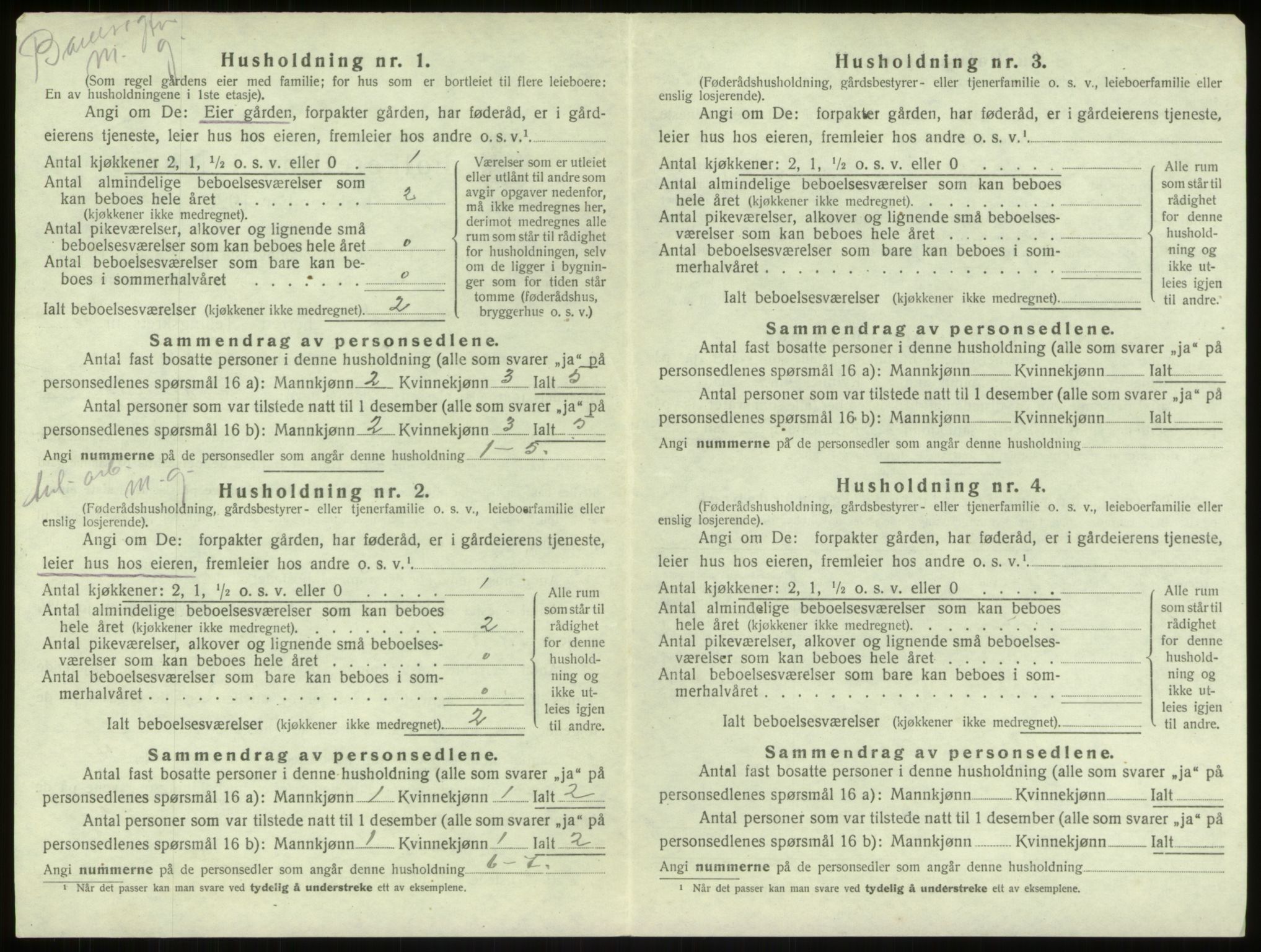 SAB, Folketelling 1920 for 1250 Haus herred, 1920, s. 391