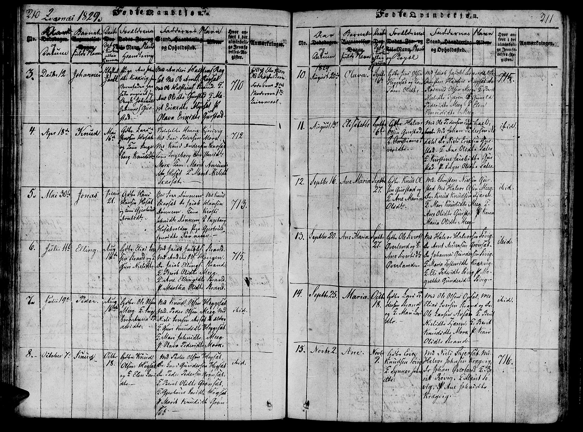 Ministerialprotokoller, klokkerbøker og fødselsregistre - Møre og Romsdal, AV/SAT-A-1454/568/L0800: Ministerialbok nr. 568A09 /1, 1819-1830, s. 210-211