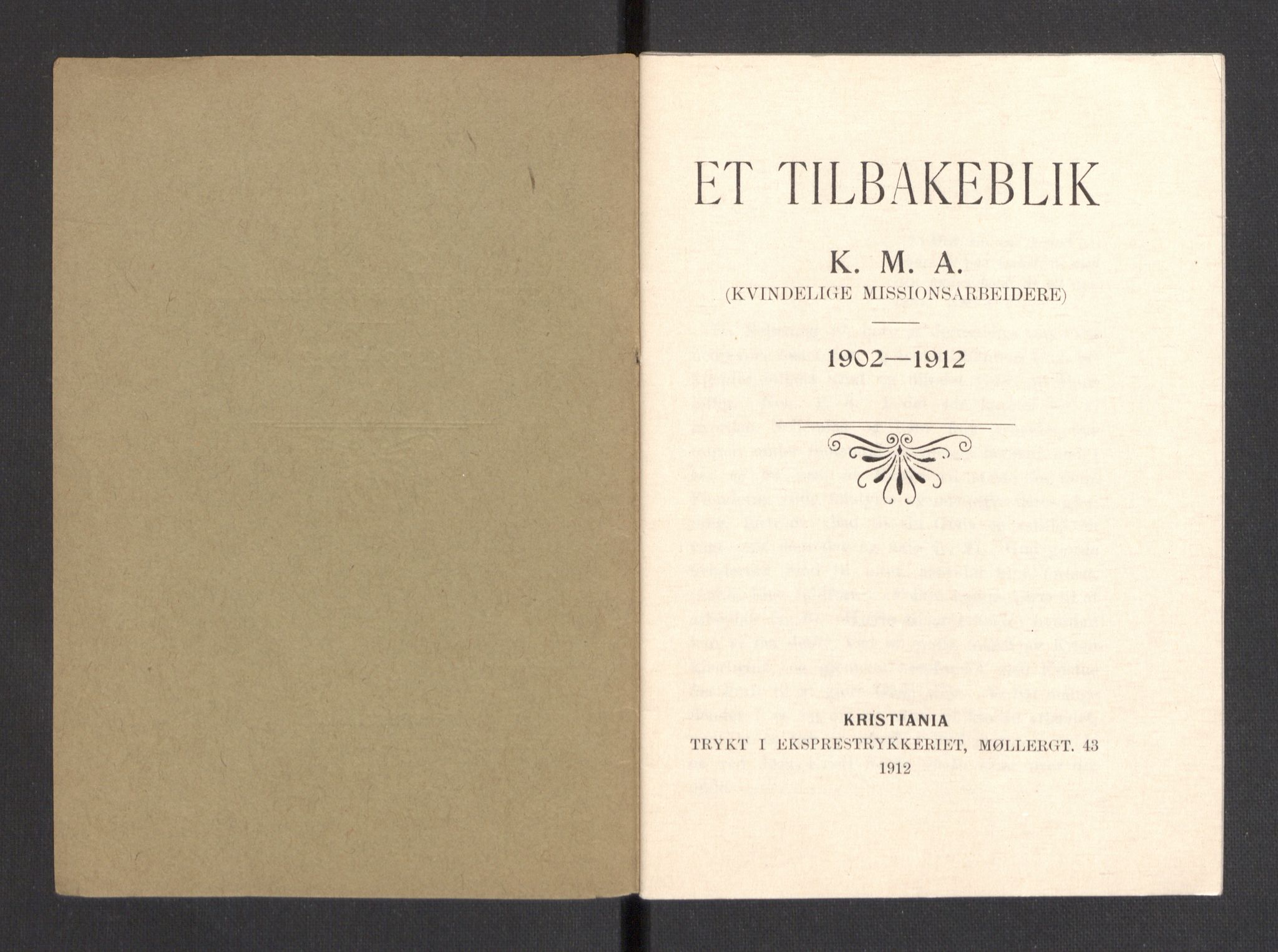 Kvinnelige Misjonsarbeidere, RA/PA-0699/F/Fa/L0001/0008: -- / Trykte beretninger. 10-, 20, 25, og 30-årsjubileum, 1902-1932