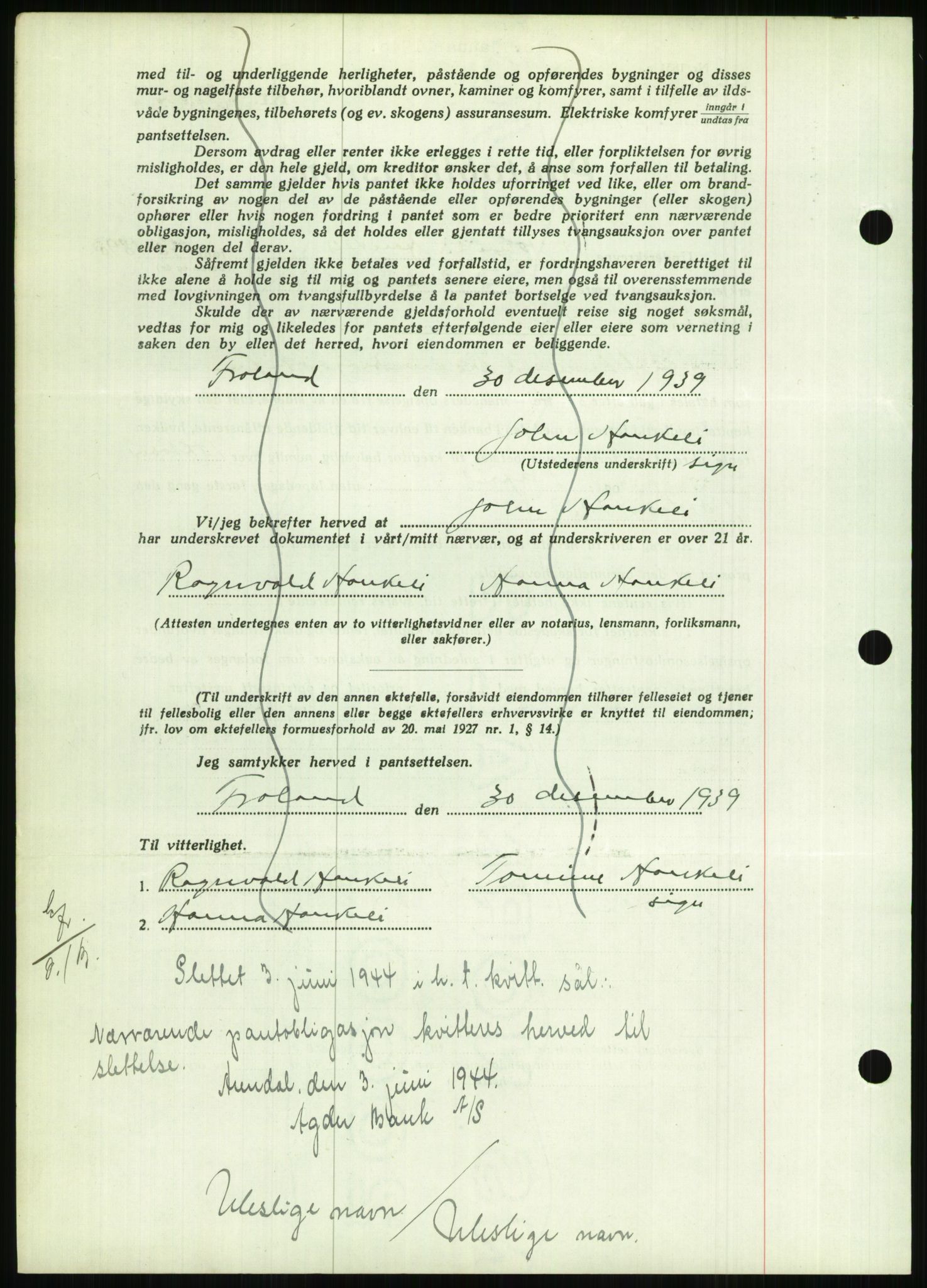 Nedenes sorenskriveri, AV/SAK-1221-0006/G/Gb/Gbb/L0001: Pantebok nr. I, 1939-1942, Dagboknr: 27/1940