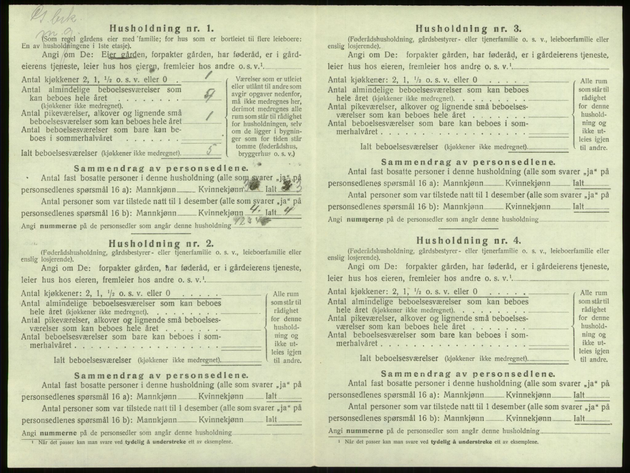 SAB, Folketelling 1920 for 1422 Lærdal herred, 1920, s. 544