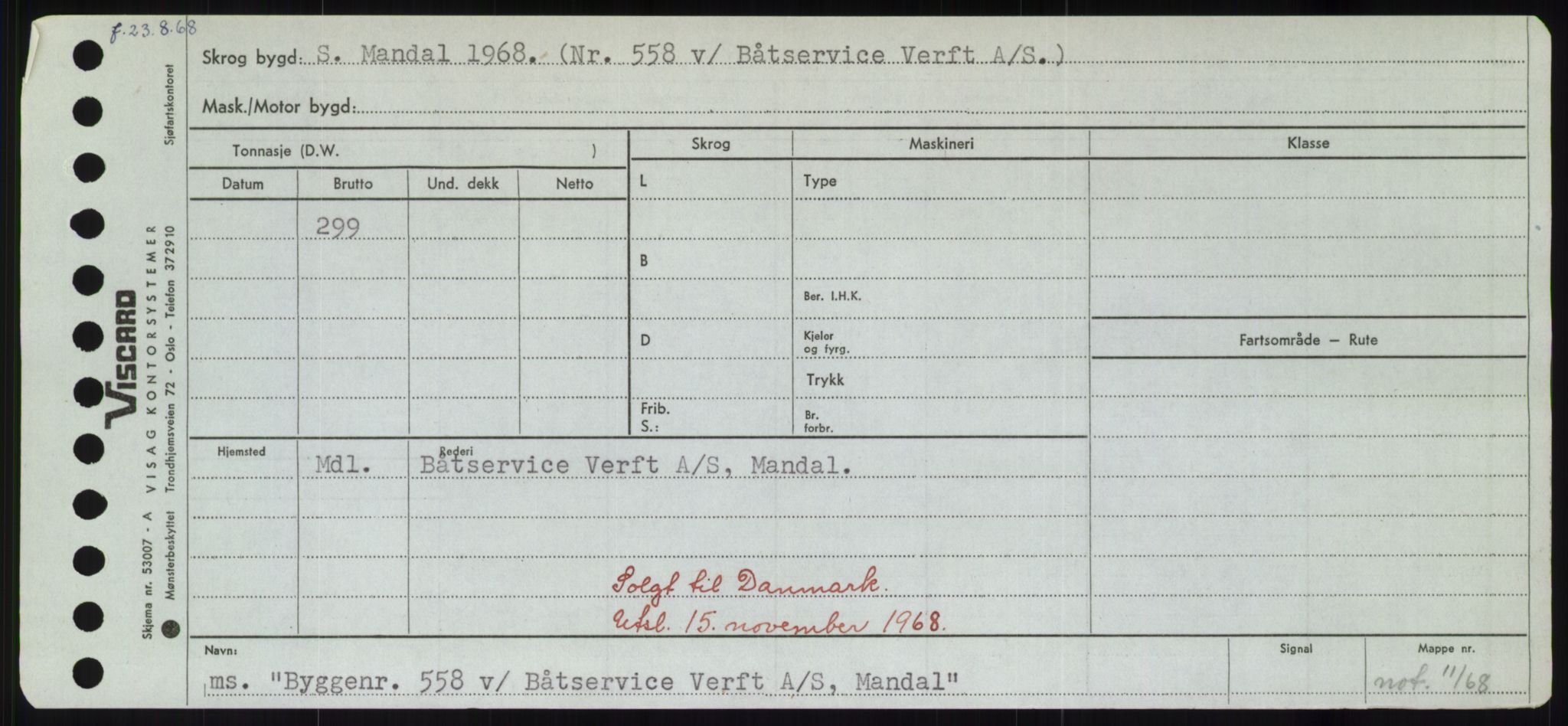 Sjøfartsdirektoratet med forløpere, Skipsmålingen, AV/RA-S-1627/H/Hd/L0006: Fartøy, Byg-Båt, s. 149