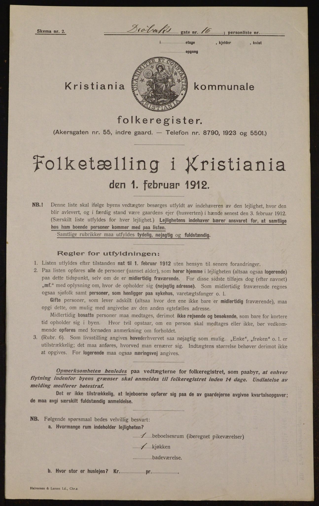 OBA, Kommunal folketelling 1.2.1912 for Kristiania, 1912, s. 17358