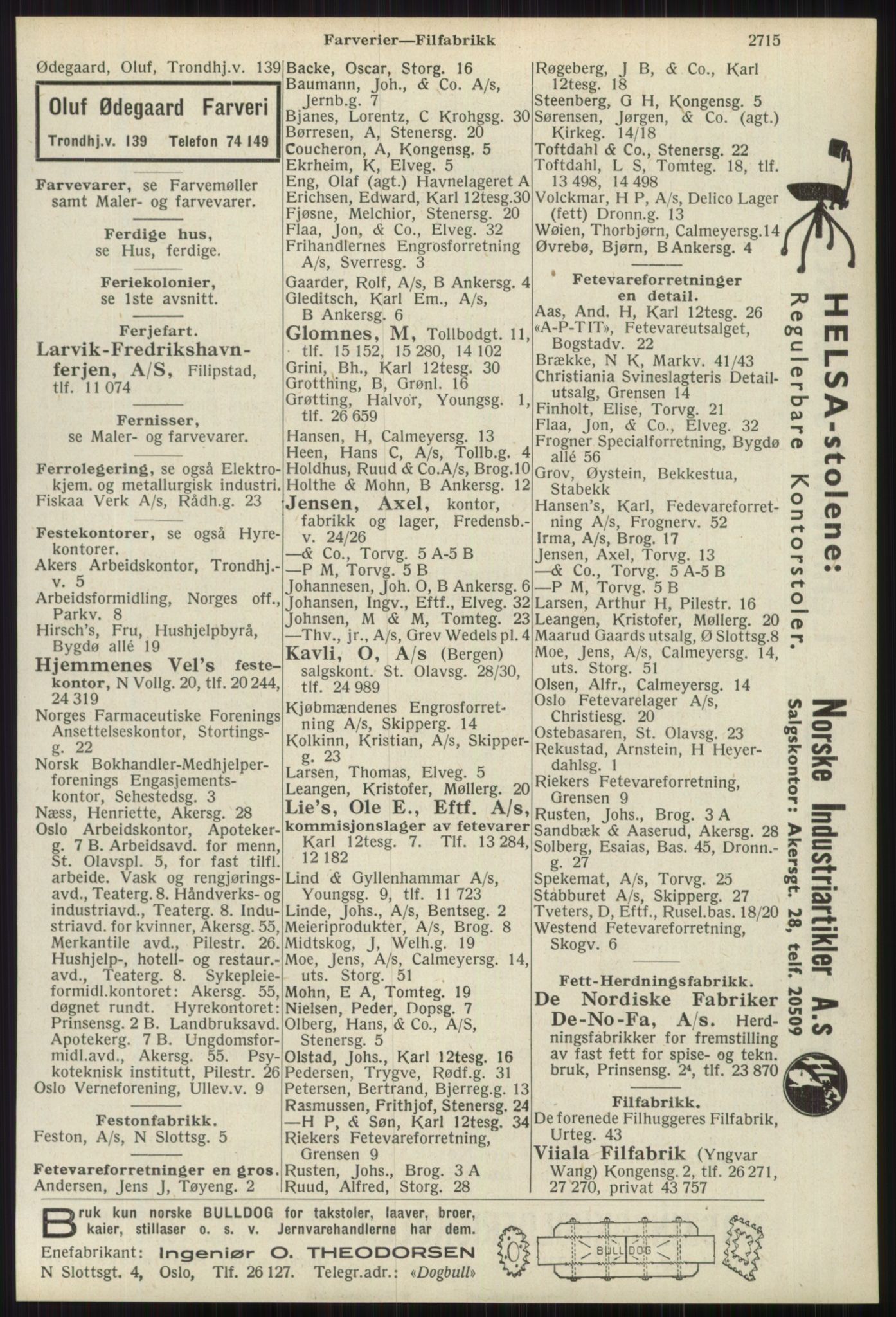 Kristiania/Oslo adressebok, PUBL/-, 1939, s. 2715