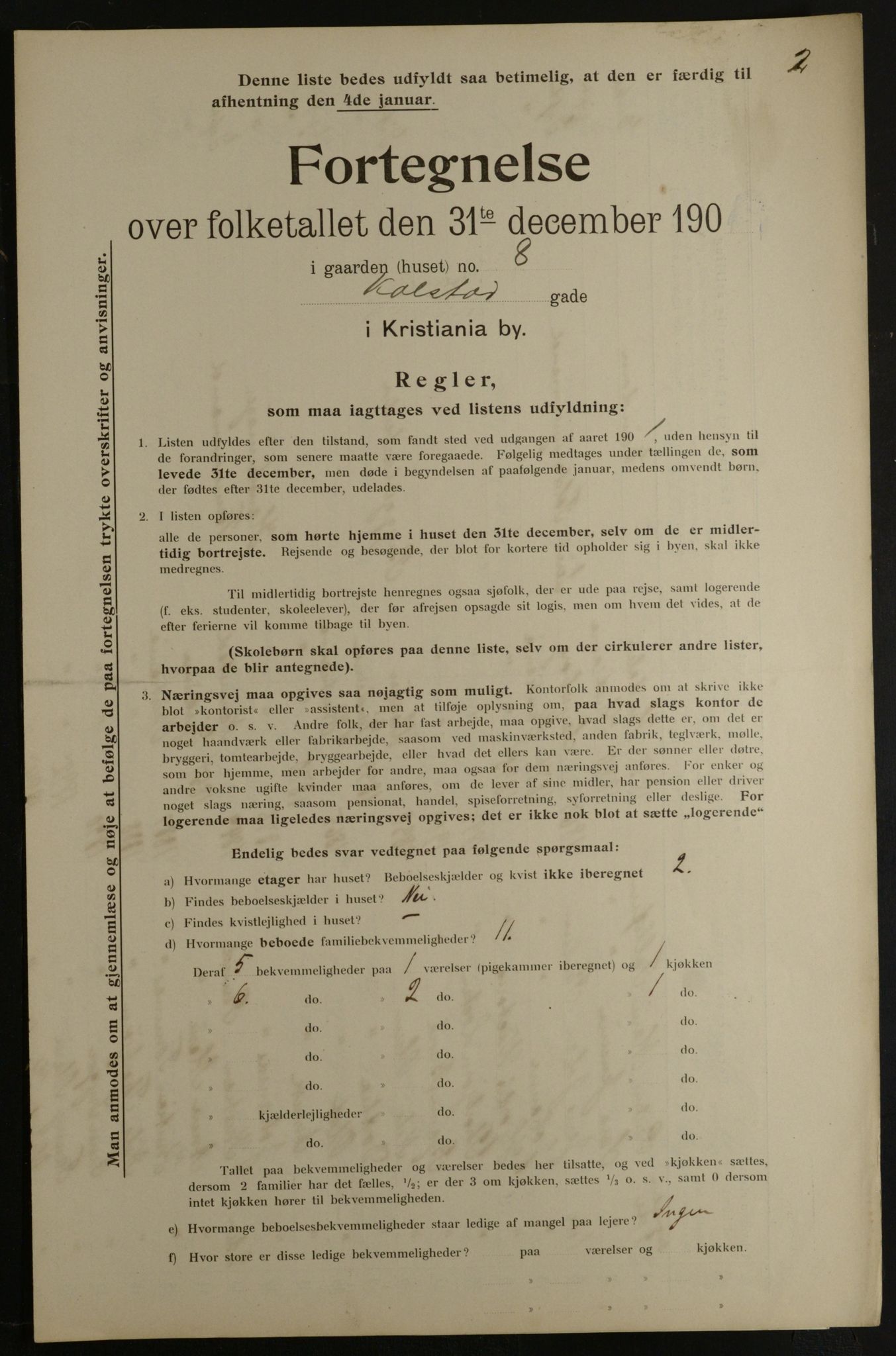 OBA, Kommunal folketelling 31.12.1901 for Kristiania kjøpstad, 1901, s. 8105